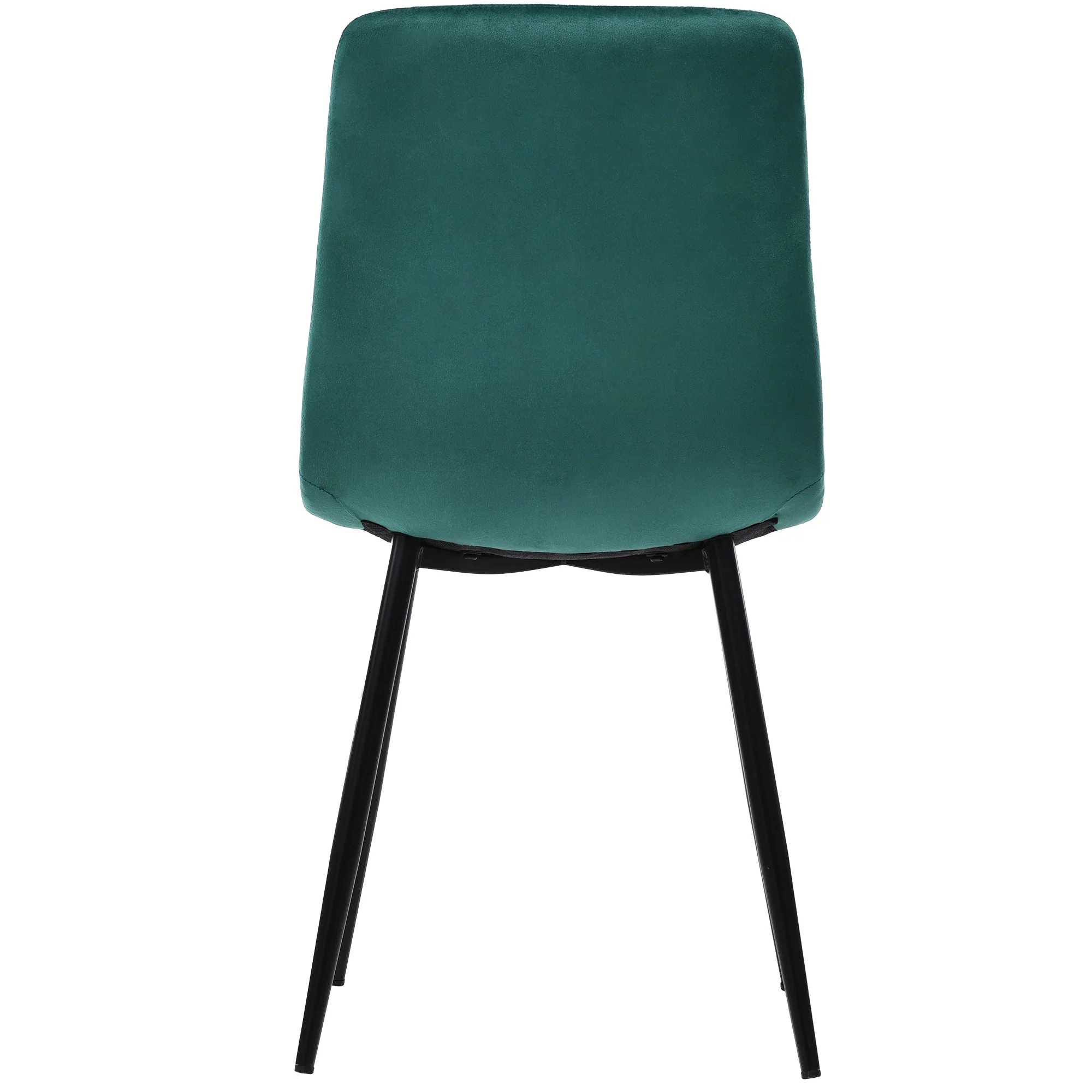 140x80cm Dining Table Set with 4 Chairs Modern Kitchen Black Iron Dark Green Velvet - Image 7