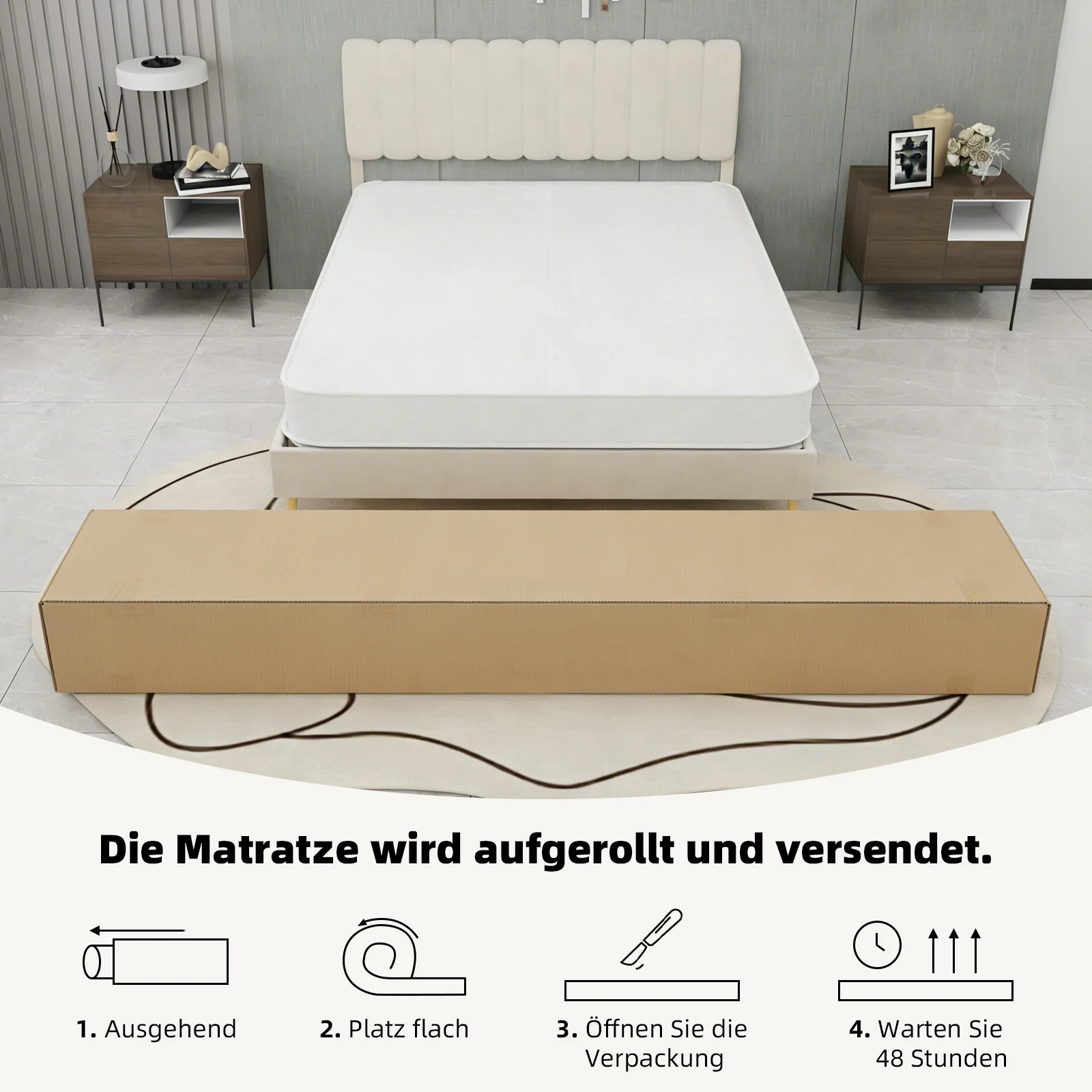 3D Breathable Mattress Dual Support Back Care 140x200cm 23cm - White - Image 10