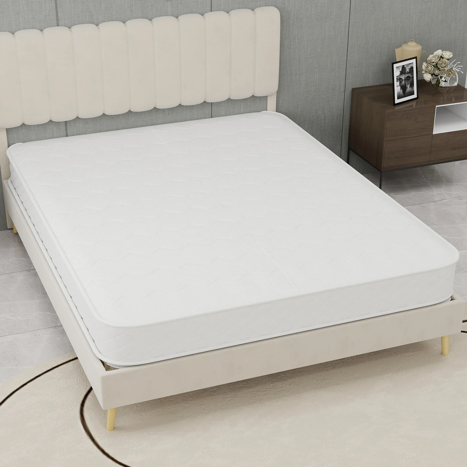3D Breathable Mattress Dual Support Back Care 140x200cm 23cm - White - Image 3