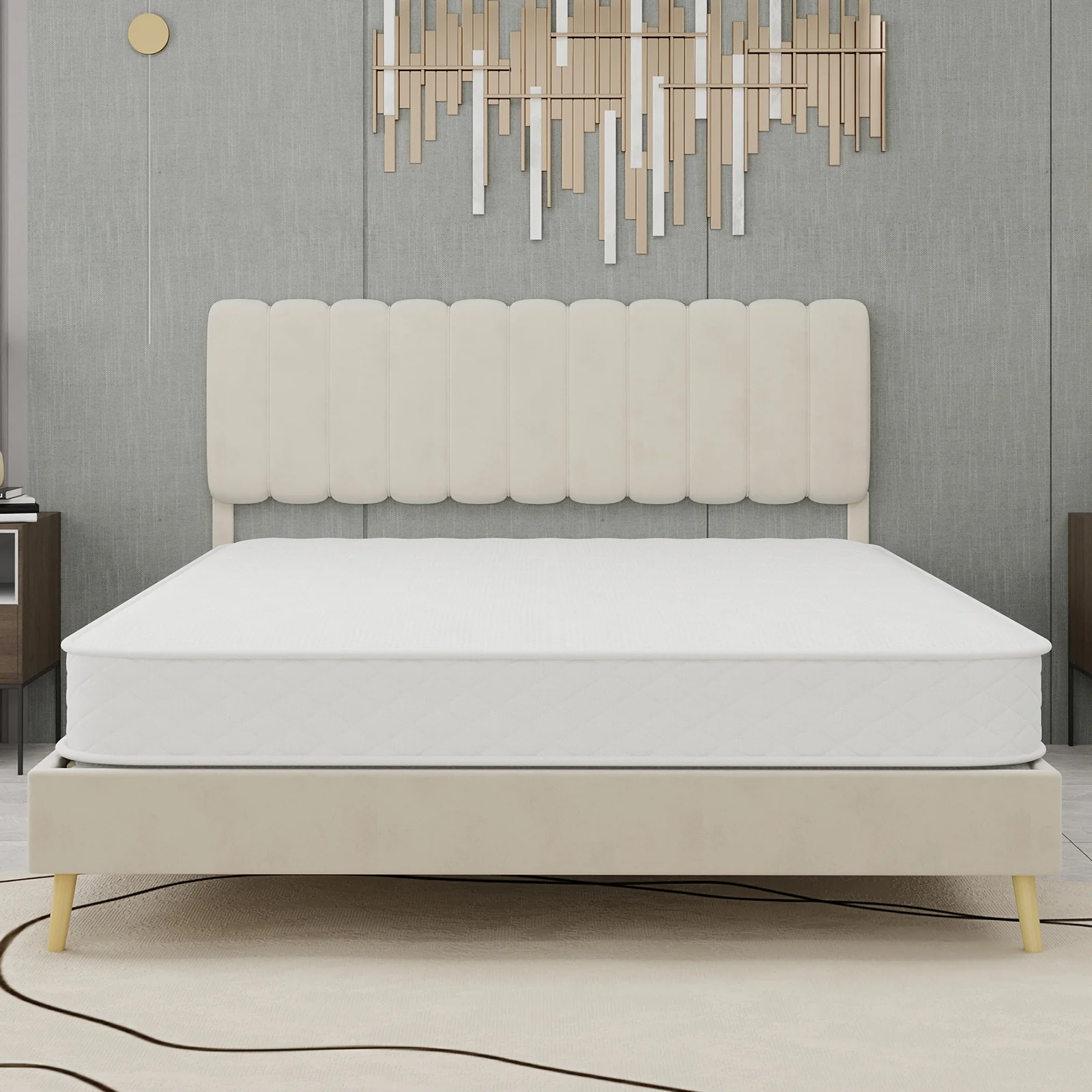 3D Breathable Mattress Dual Support Back Care 140x200cm 23cm - White - Image 6