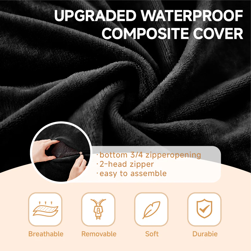 3FT Bean Bag Chair Sofa, Soft Comfortable Reading Chair for Adults, Bedroom/Balcony Use - Image 3