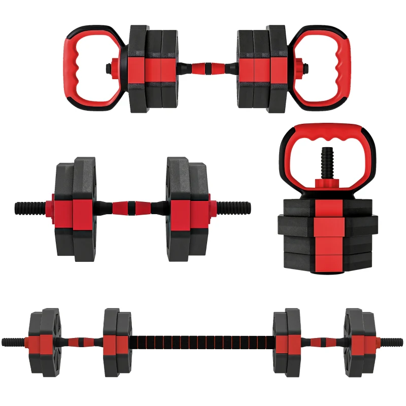 4-in-1 Dumbbell Set Adjustable 15 kg Dumbbells & Barbells - Image 8