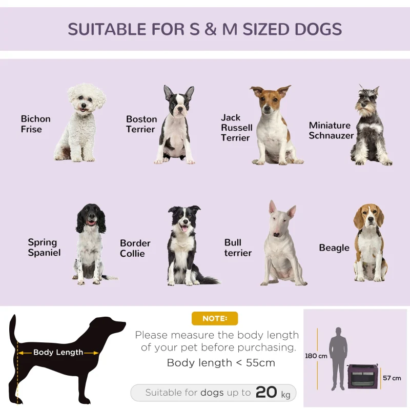 80cm Pet Carrier, with Cushion, for Small and Medium Dogs - Purple - Image 4