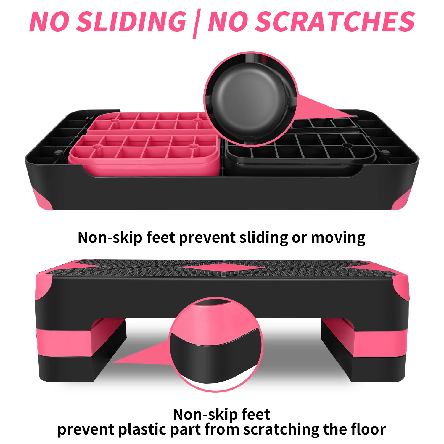 Aerobic Step Platform Adjustable Height 68.5cm Deck 10/15/20cm - Image 3