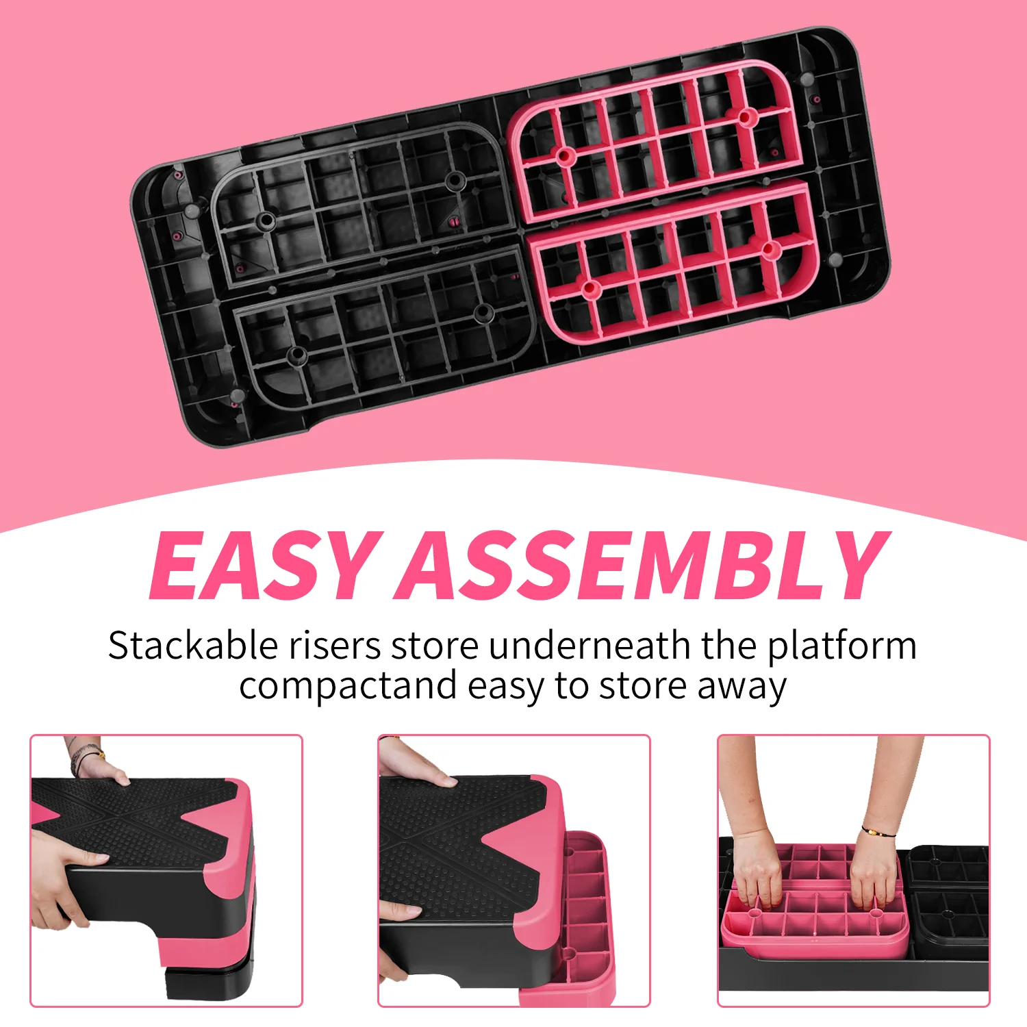 Aerobic Step Platform Adjustable Height 68.5cm Deck 10/15/20cm - Image 4