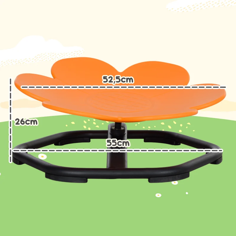 AIYAPLAY Sensory Children's Chair, Swivel Sensory Balance Training Seat, Plastic Orange - Image 3