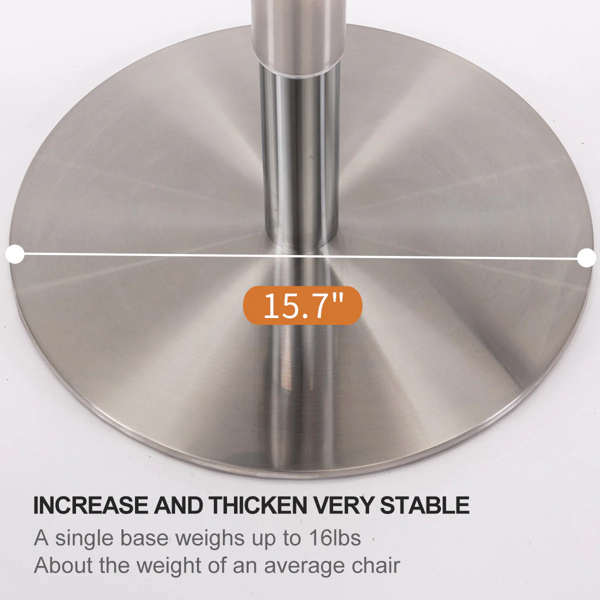 Bar Stools Modern Leather Swivel Adjustable Height Backrest - Black Titanium Stainless Steel - Image 3