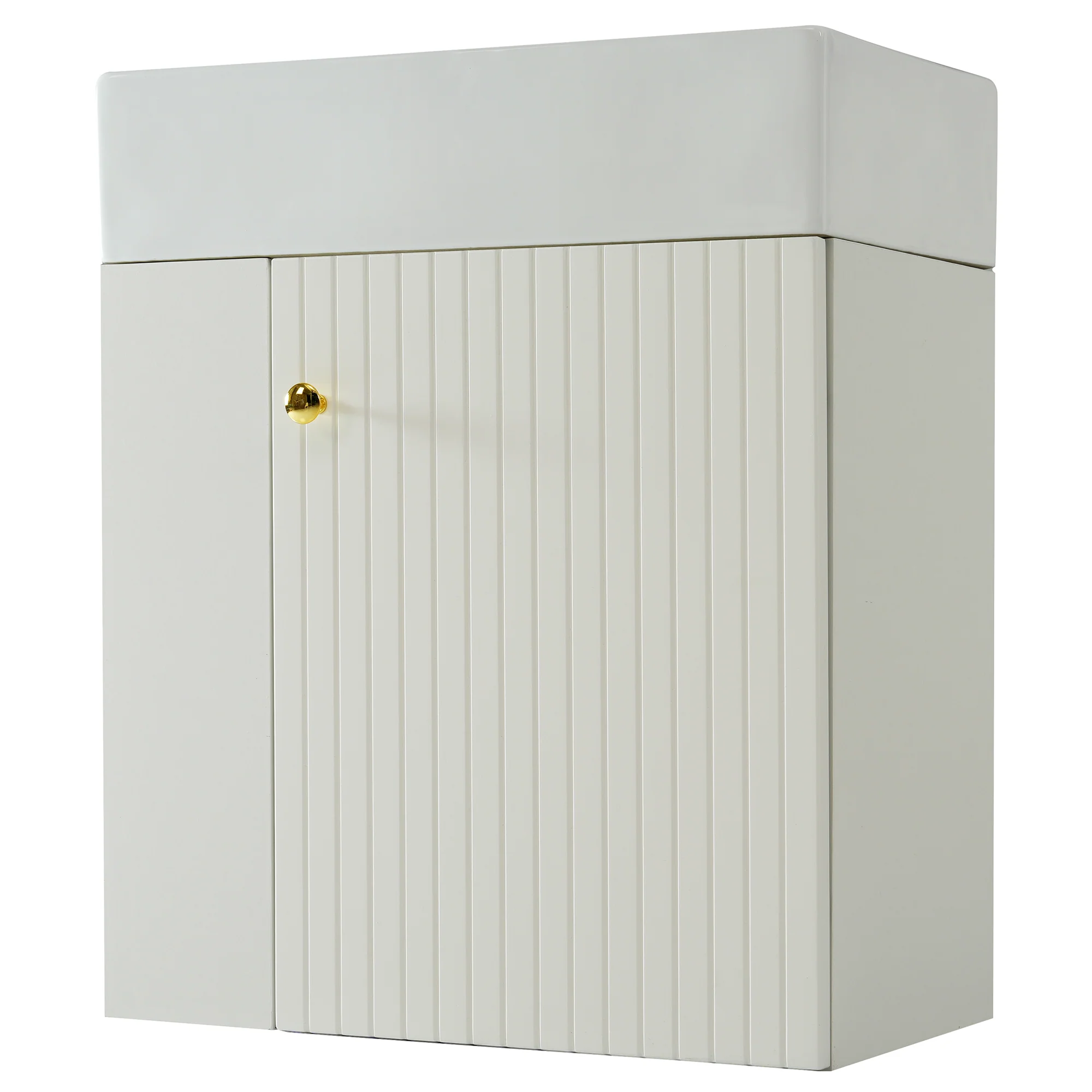 Bathroom Furniture Washbasin with Vanity Unit 55cm, Hanging White - Image 11