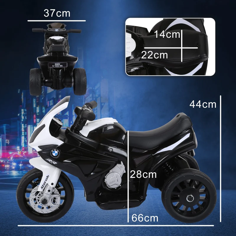 BMW S1000RR Electric Kids Motorcycle Music Headlights 18-36 Months - Black - Image 3