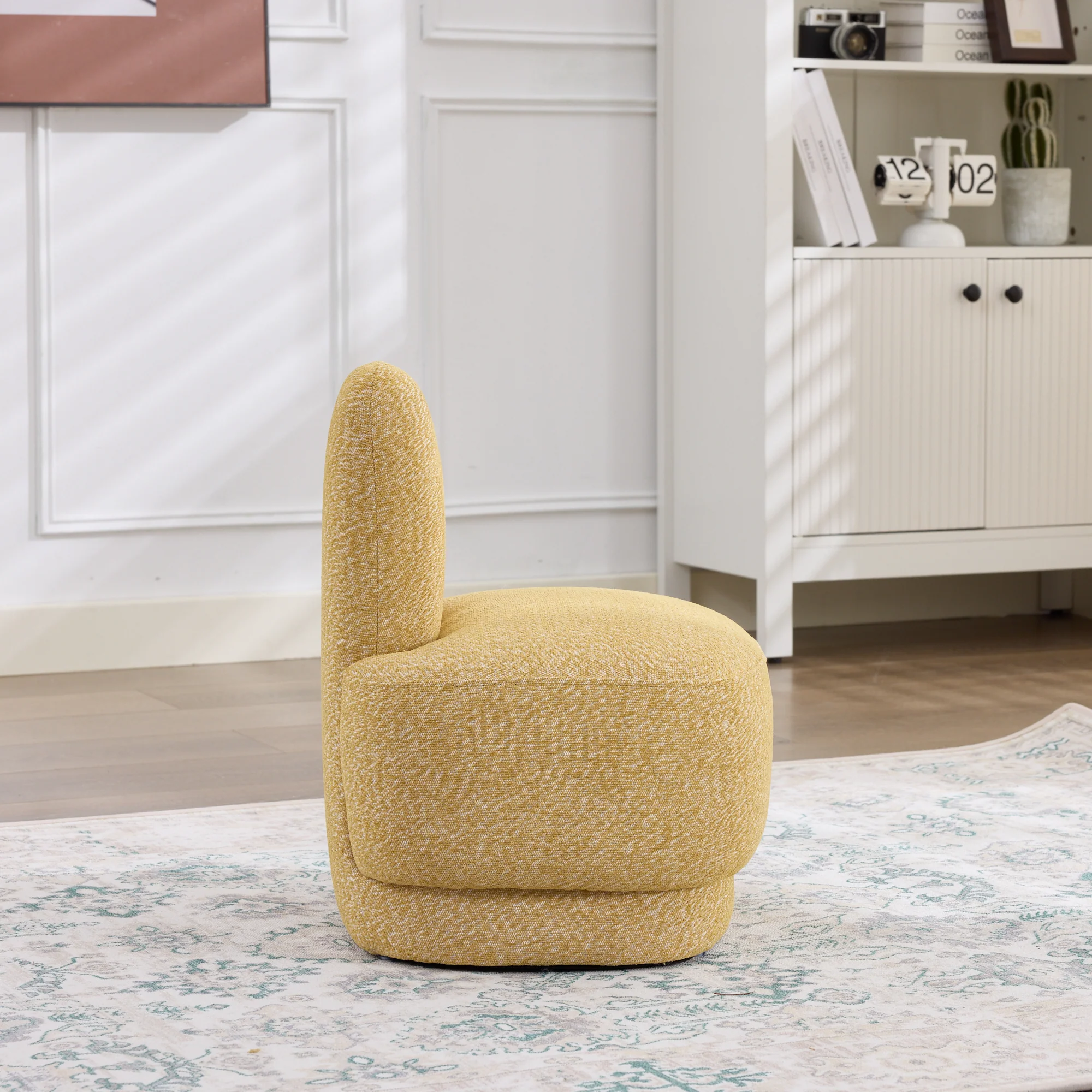 Bunny-Ear Ottoman Padded Stool Cute Ears - Fabric - Image 2