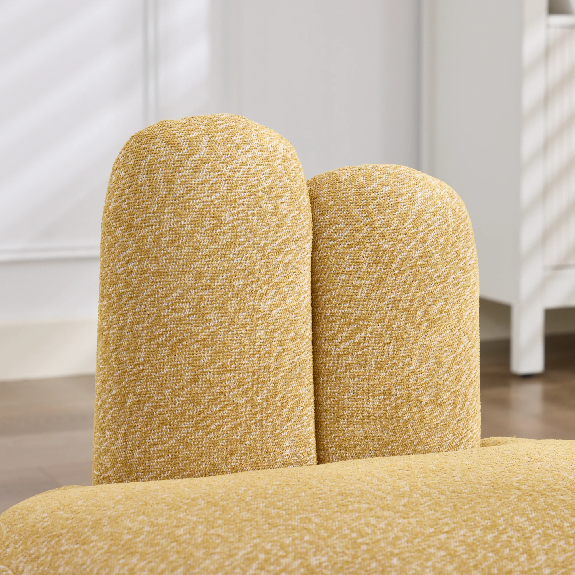 Bunny-Ear Ottoman Padded Stool Cute Ears - Fabric - Image 4