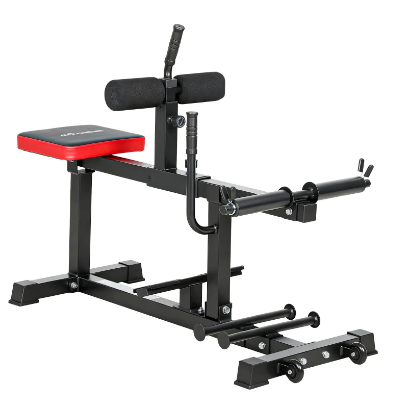 Calf Raise Machine Leg Training Bench with Wheels - Black Steel - Image 2