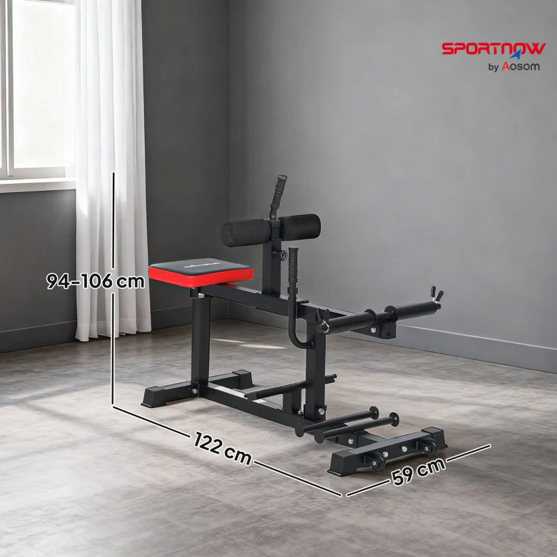 Calf Raise Machine Leg Training Bench with Wheels - Black Steel - Image 3