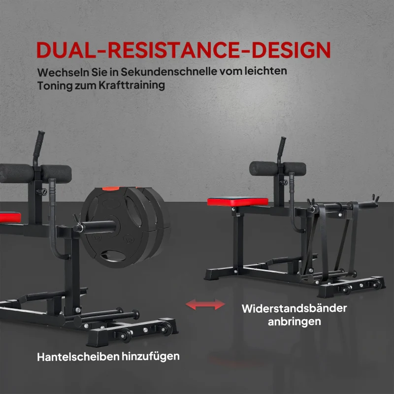 Calf Raise Machine Leg Training Bench with Wheels - Black Steel - Image 4