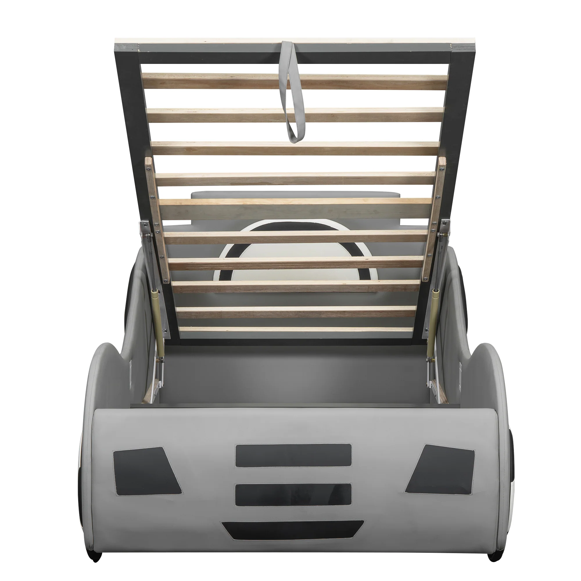Car Bed 90x200cm Under-Bed Storage - Grey - Image 6