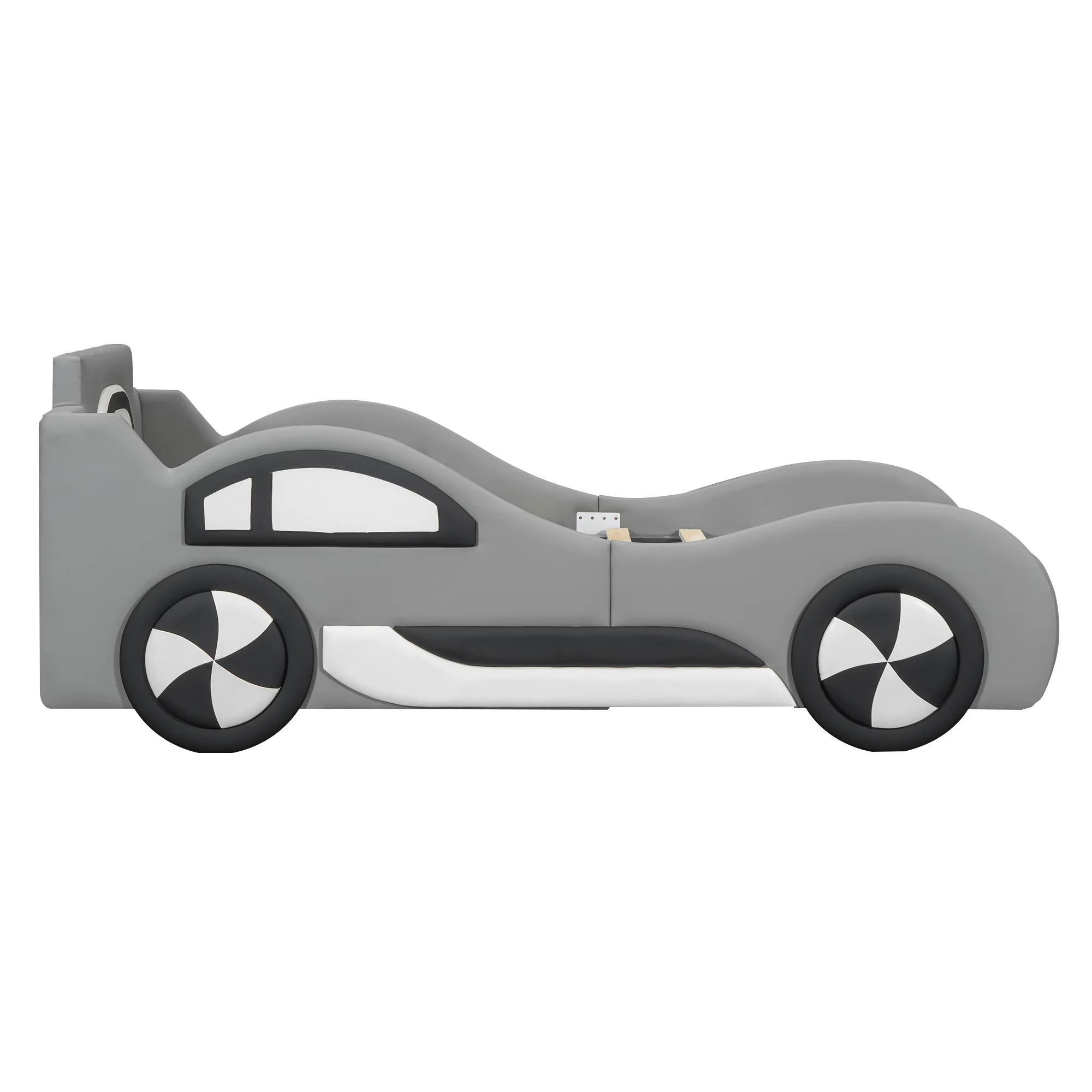 Car Bed 90x200cm Under-Bed Storage - Grey - Image 7