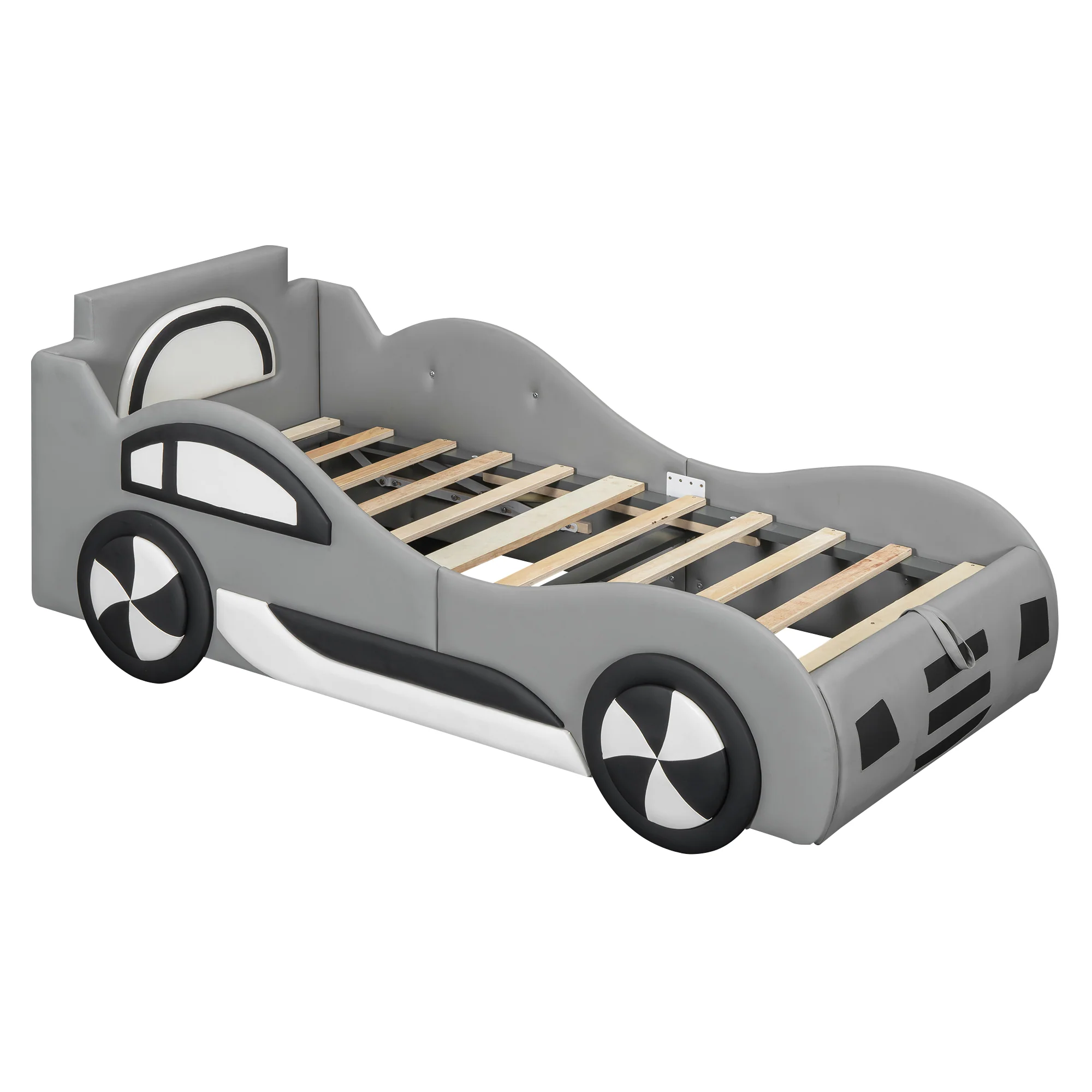 Car Bed 90x200cm Under-Bed Storage - Grey - Image 9