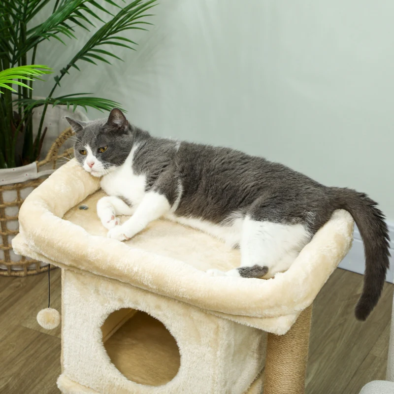 Cat Tree, Jute Scratching Mat, Cat House, Beige - Image 6