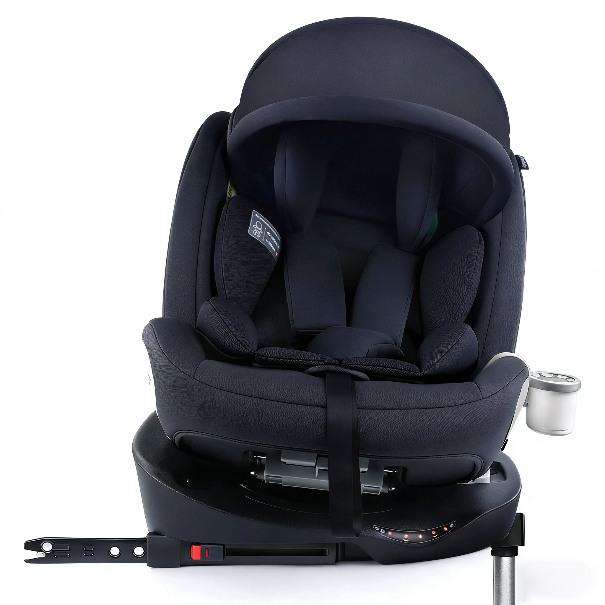 Child Car Seat i-Size 360° Rotatable ISOFIX 0-36kg with Sunshade and Cup Holder