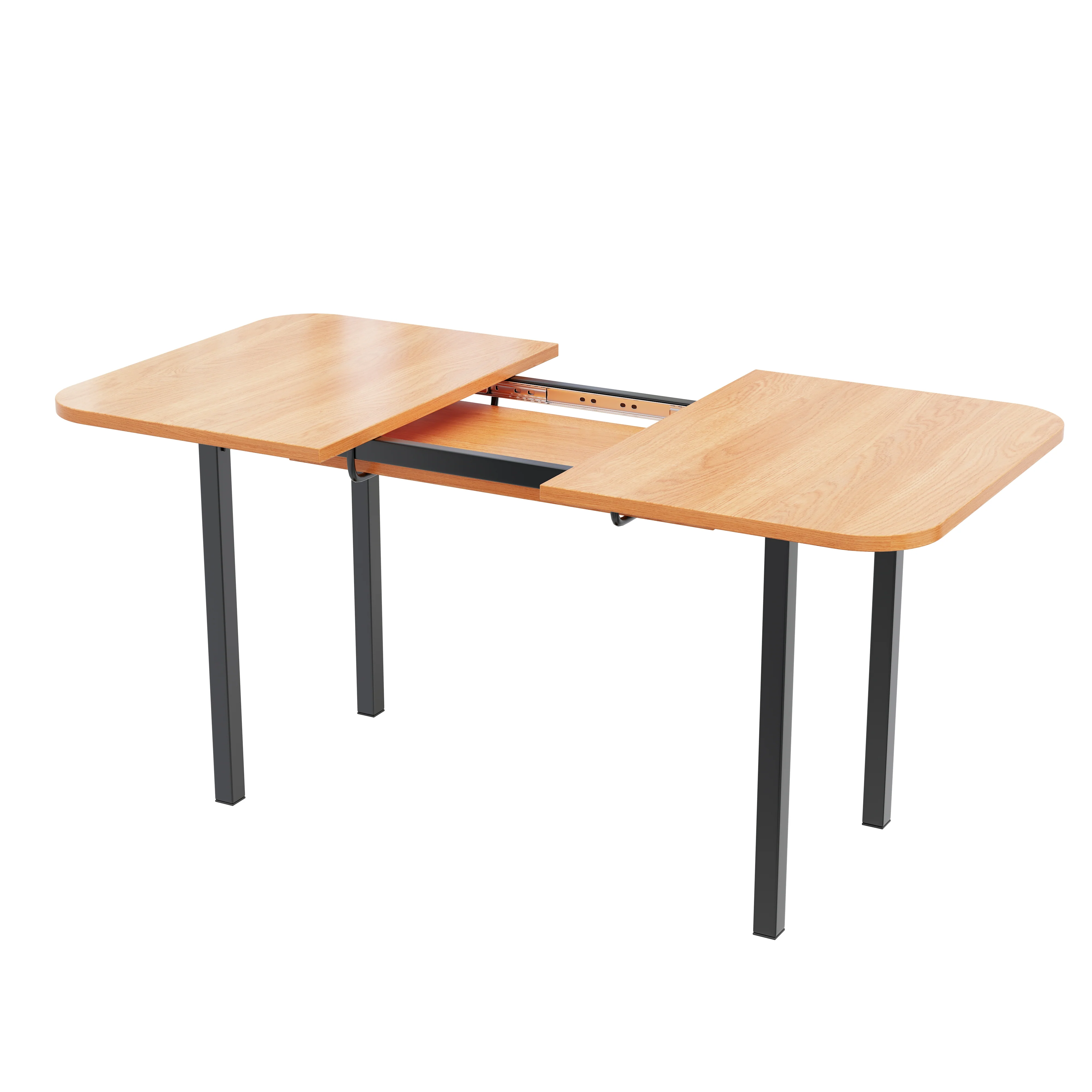 Classic Dining Table Extendable 120-160 cm 4-6 Seater - Natural Wood Finish - Image 7