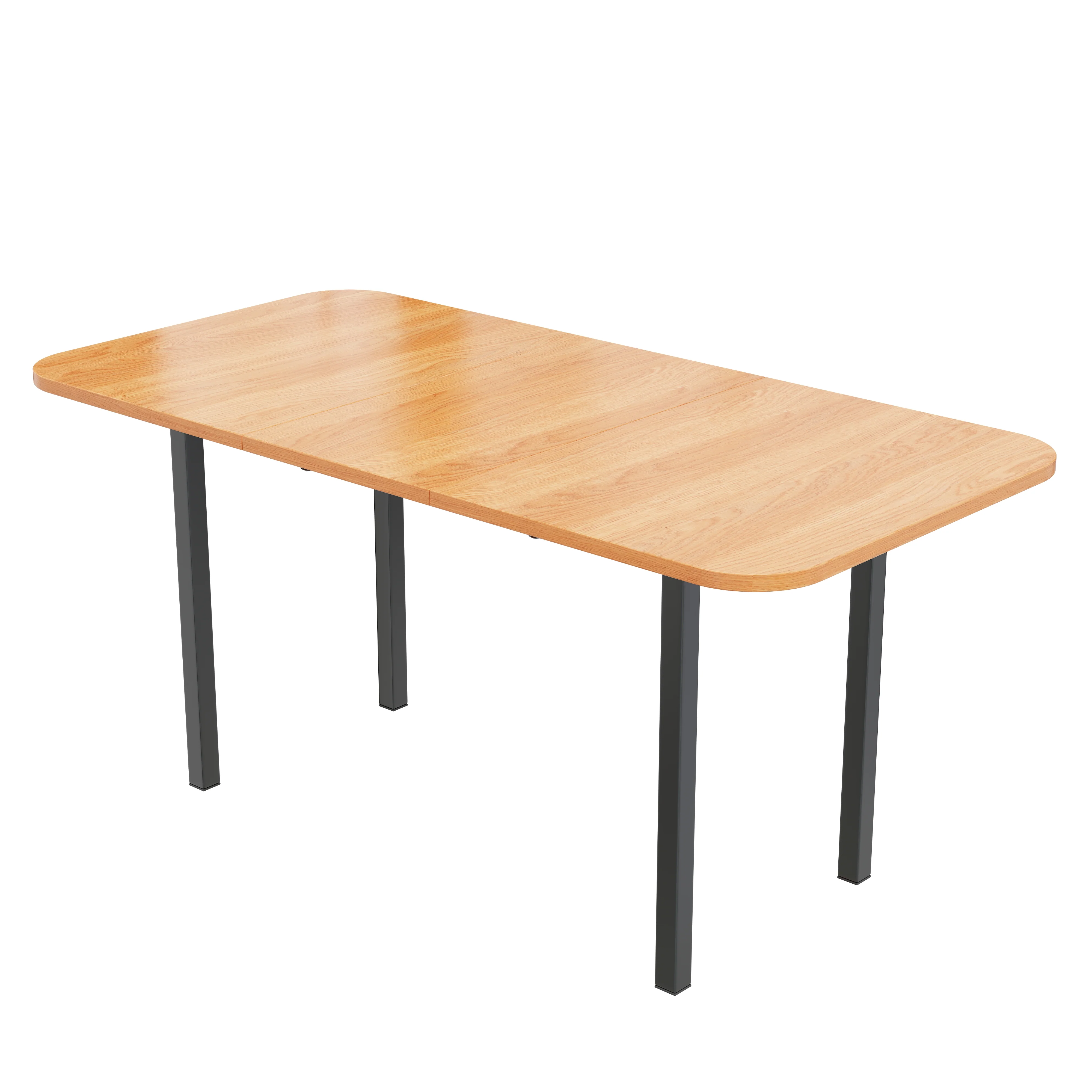 Classic Dining Table Extendable 120-160 cm 4-6 Seater - Natural Wood Finish - Image 9
