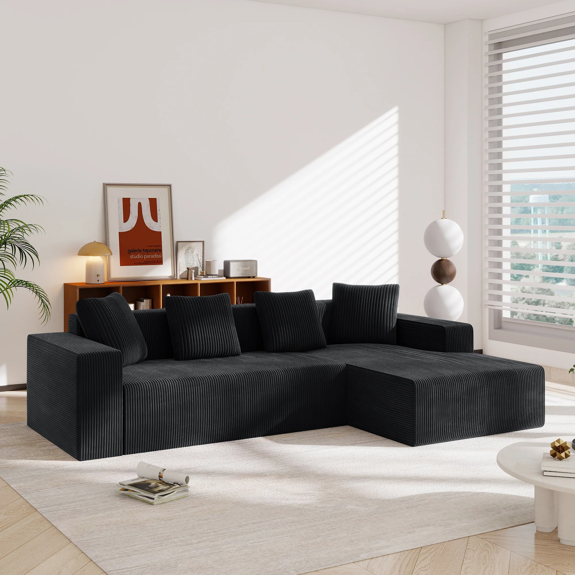 Cloud Modular Sofa L-Chaise Deep Seat - Upholstered - Image 7