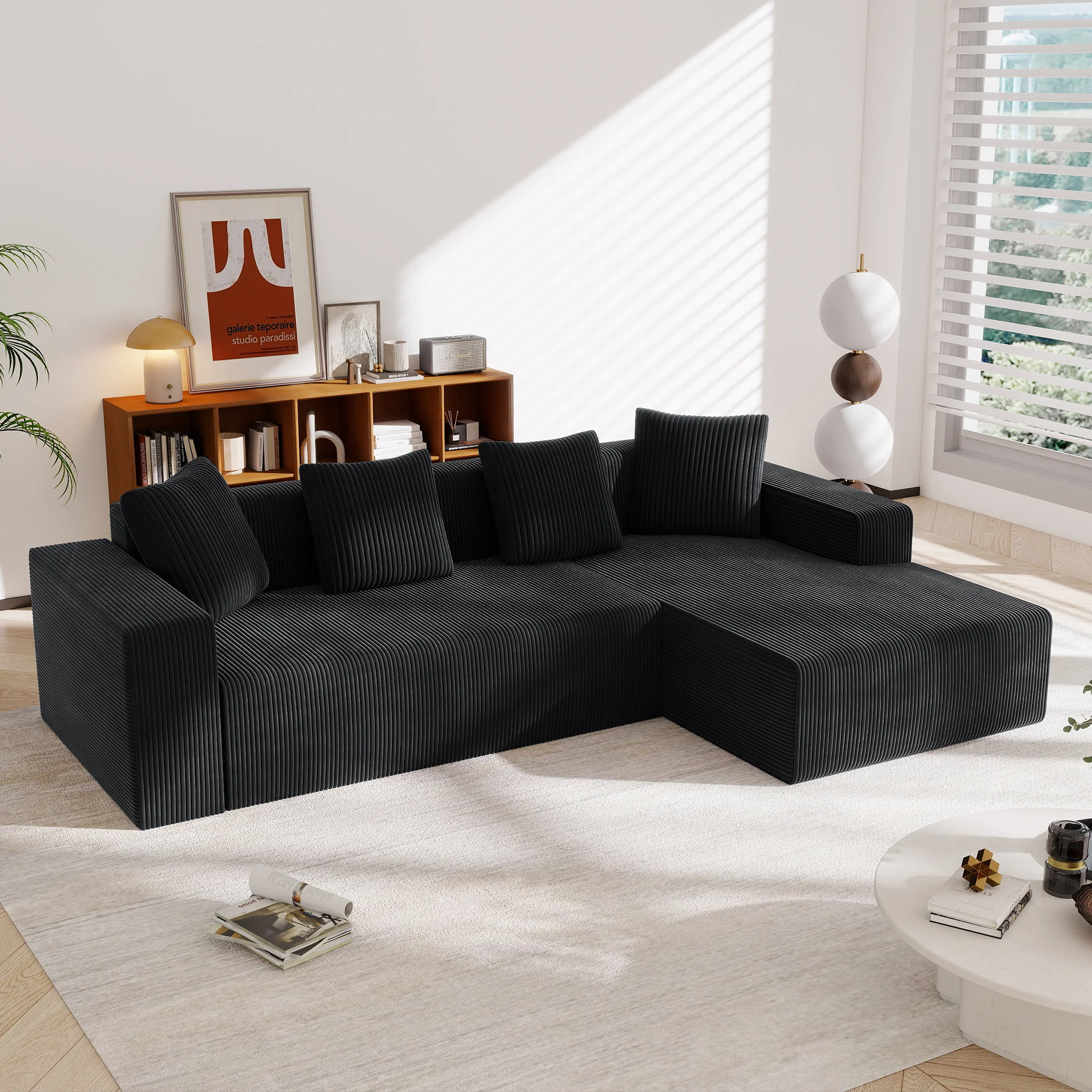 Cloud Modular Sofa L-Chaise Deep Seat - Upholstered - Image 8