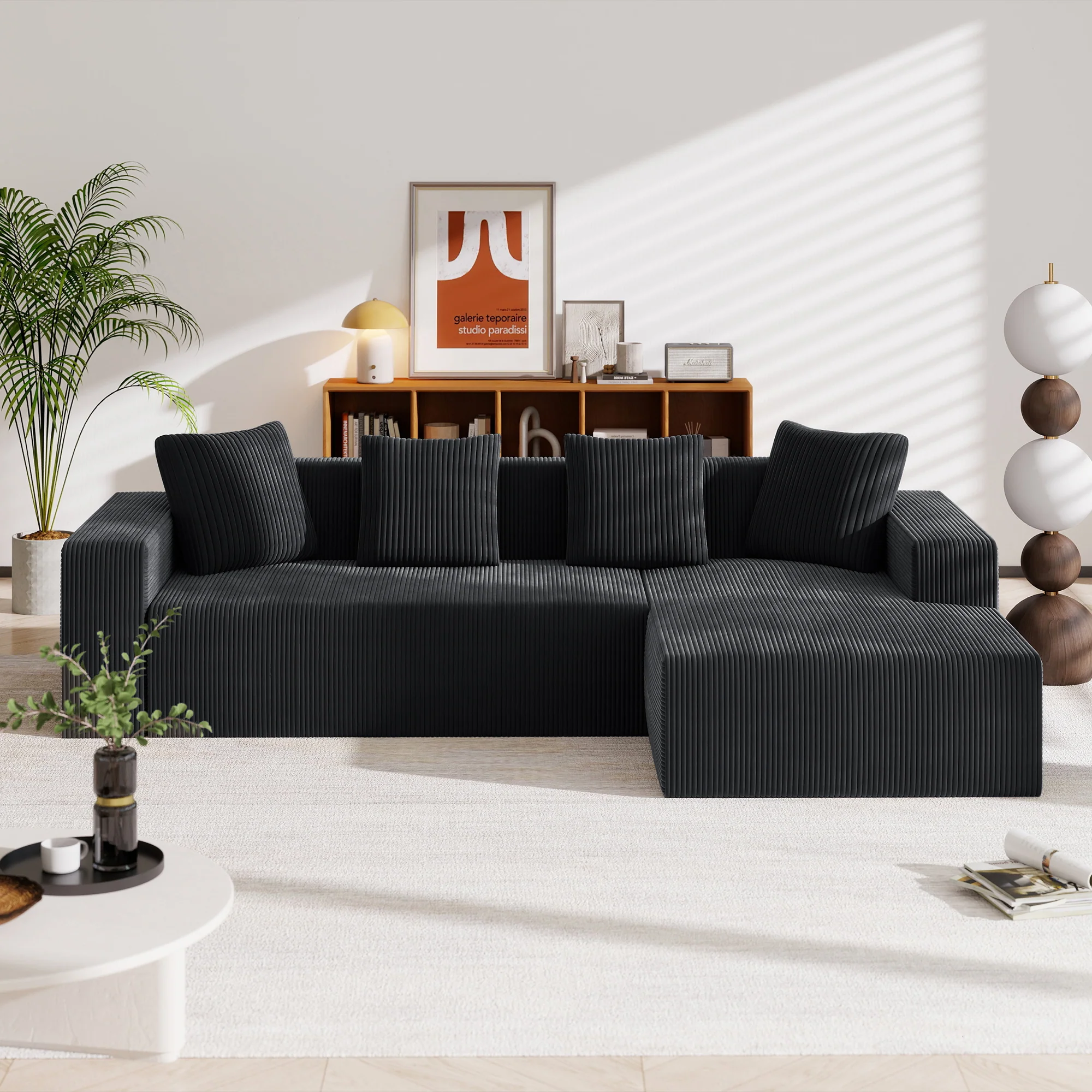 Cloud Modular Sofa L-Chaise Deep Seat - Upholstered - Image 9