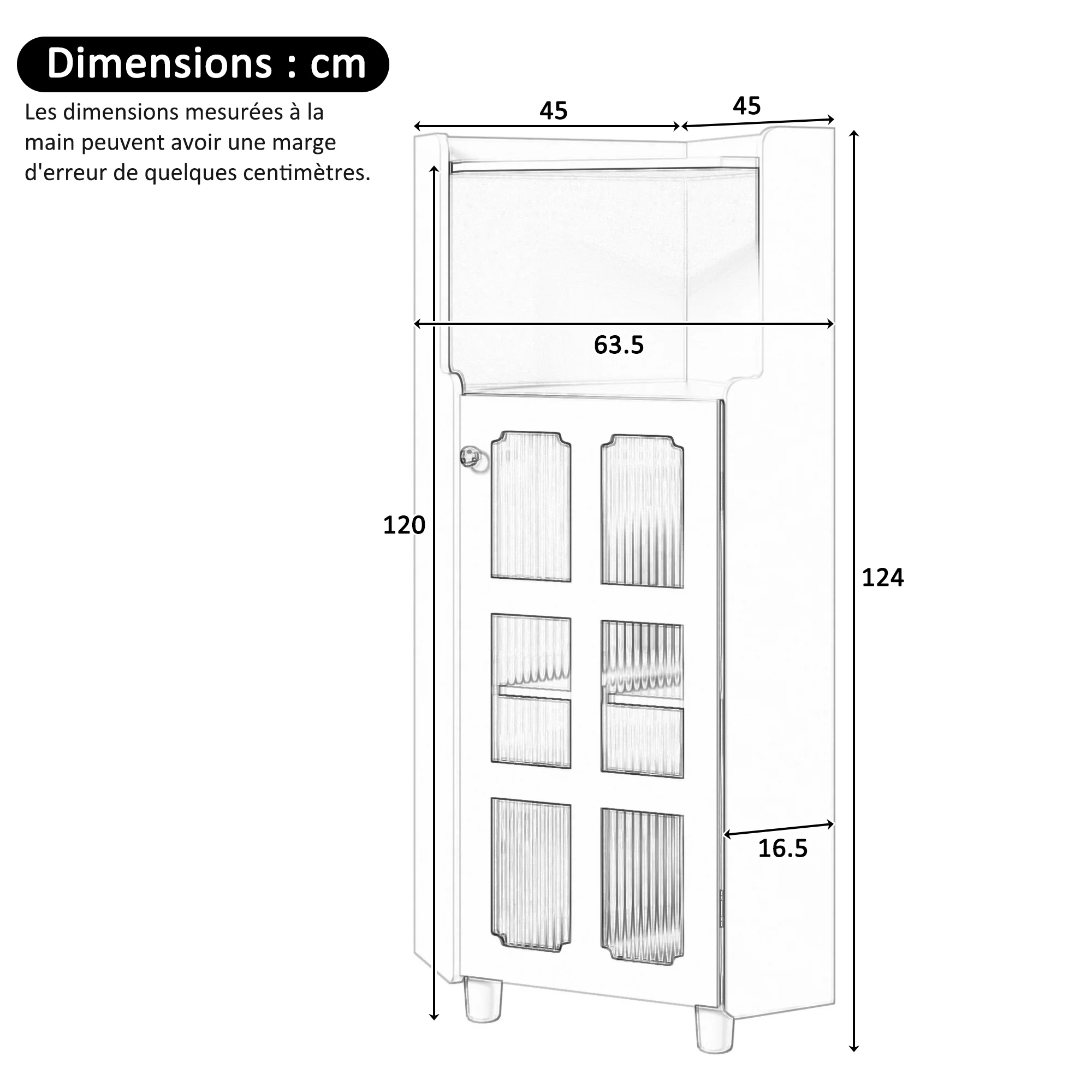 Corner Cabinet LED App Control Lacquered Finish 63.5x124cm - Green - Image 7