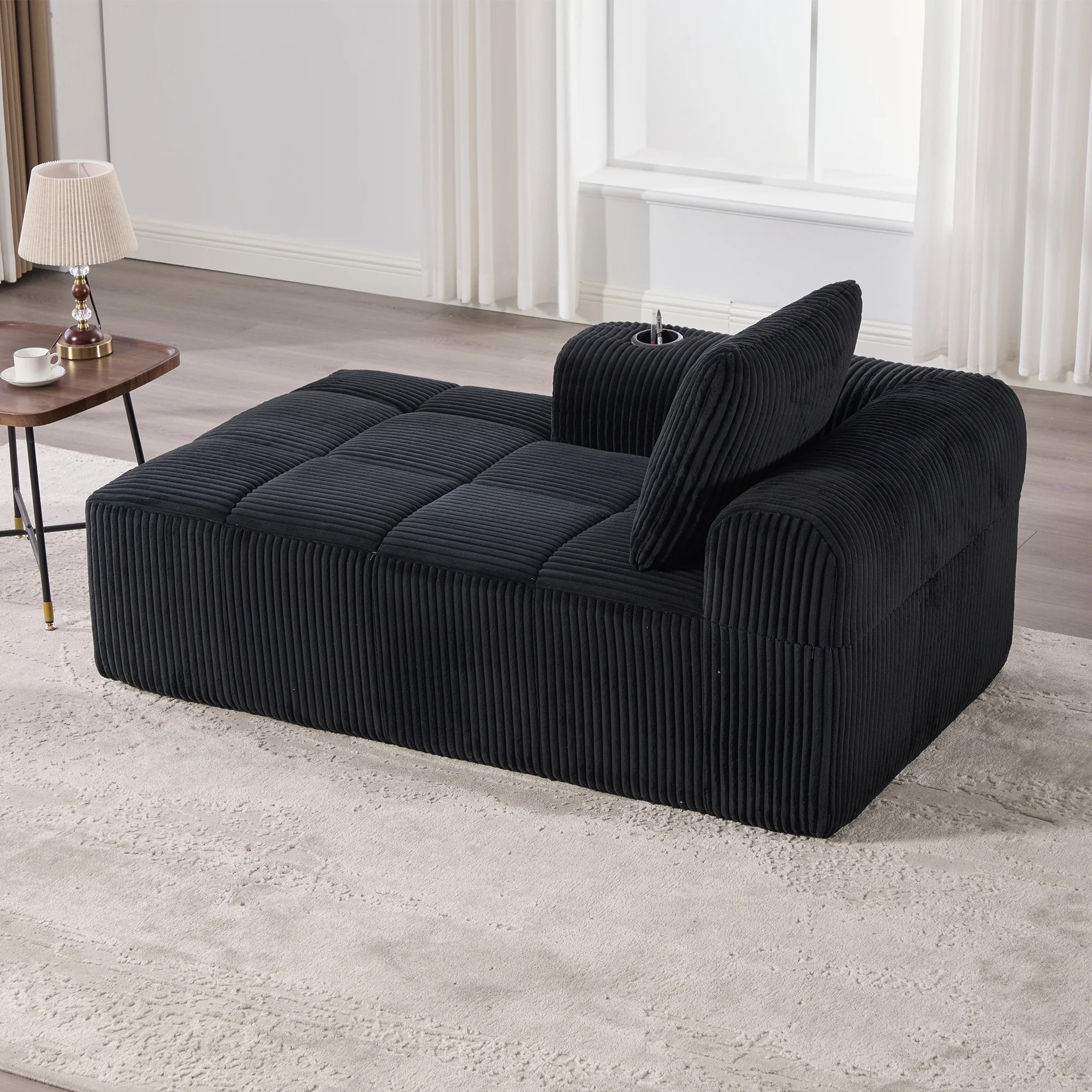 Cozy Recliner Sofa, No Assembly, Side Pocket, Drink Holder - Corduroy