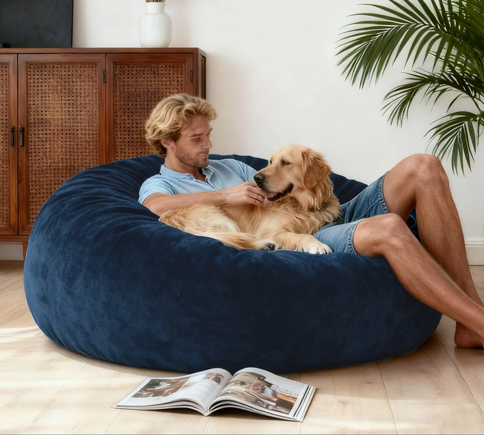 DBC-LANSE Convertible Bean Bag Chair Bed