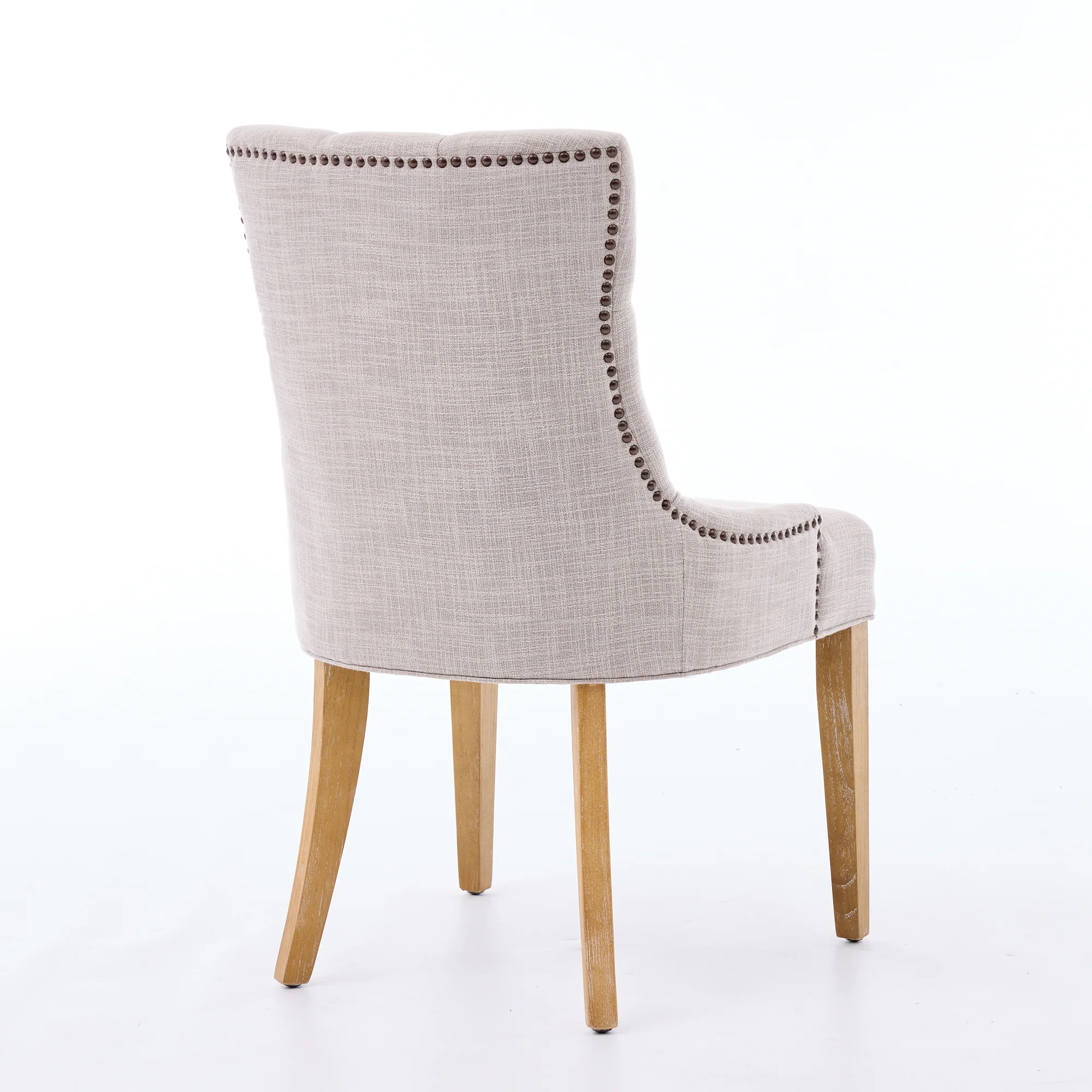 Dining Room Armchair Set of 2 Upholstered Modern Design Fabric - Image 6