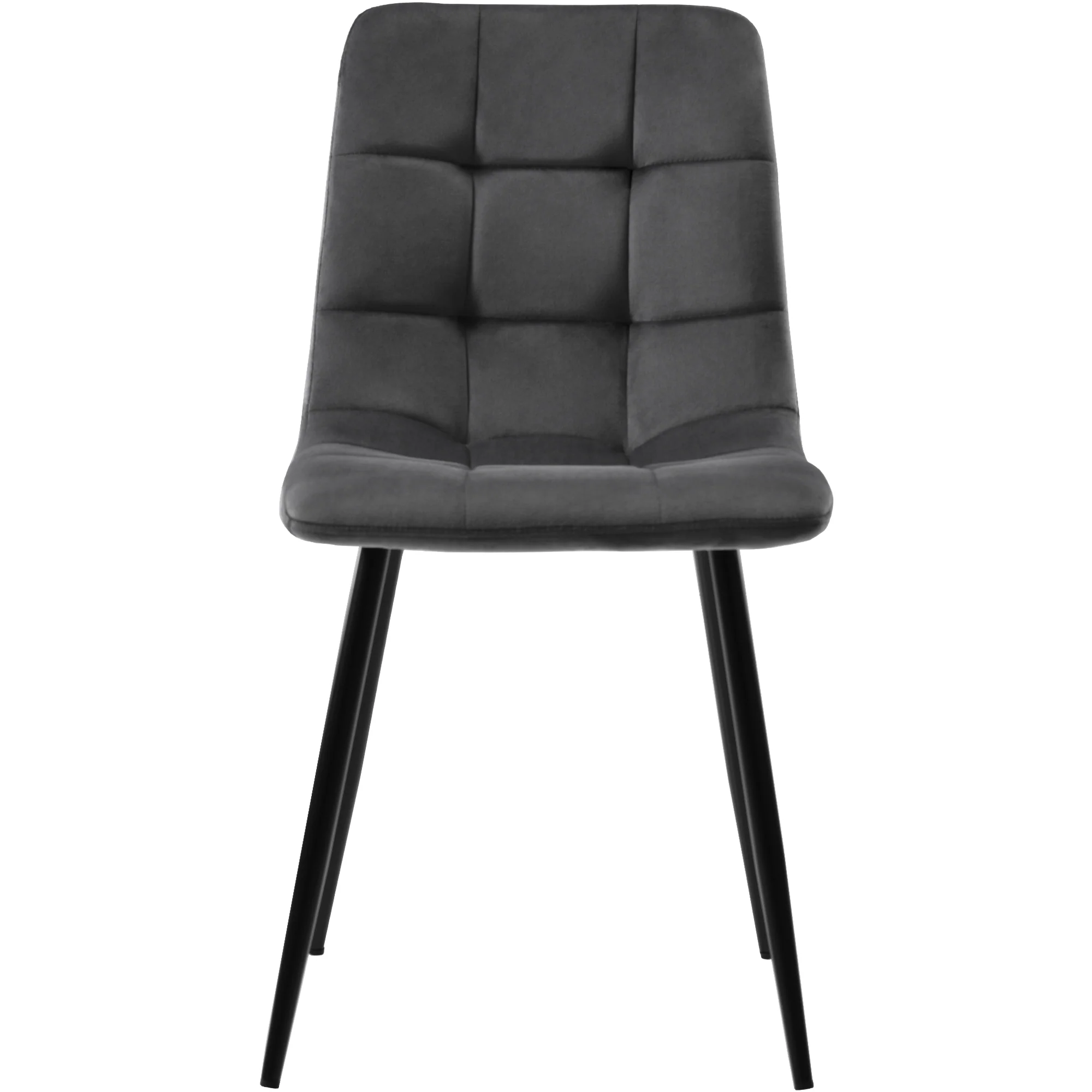 Dining Set 5-Piece 120x70cm Table 4 Dark Grey Velvet Chairs Black Iron Legs - Image 10