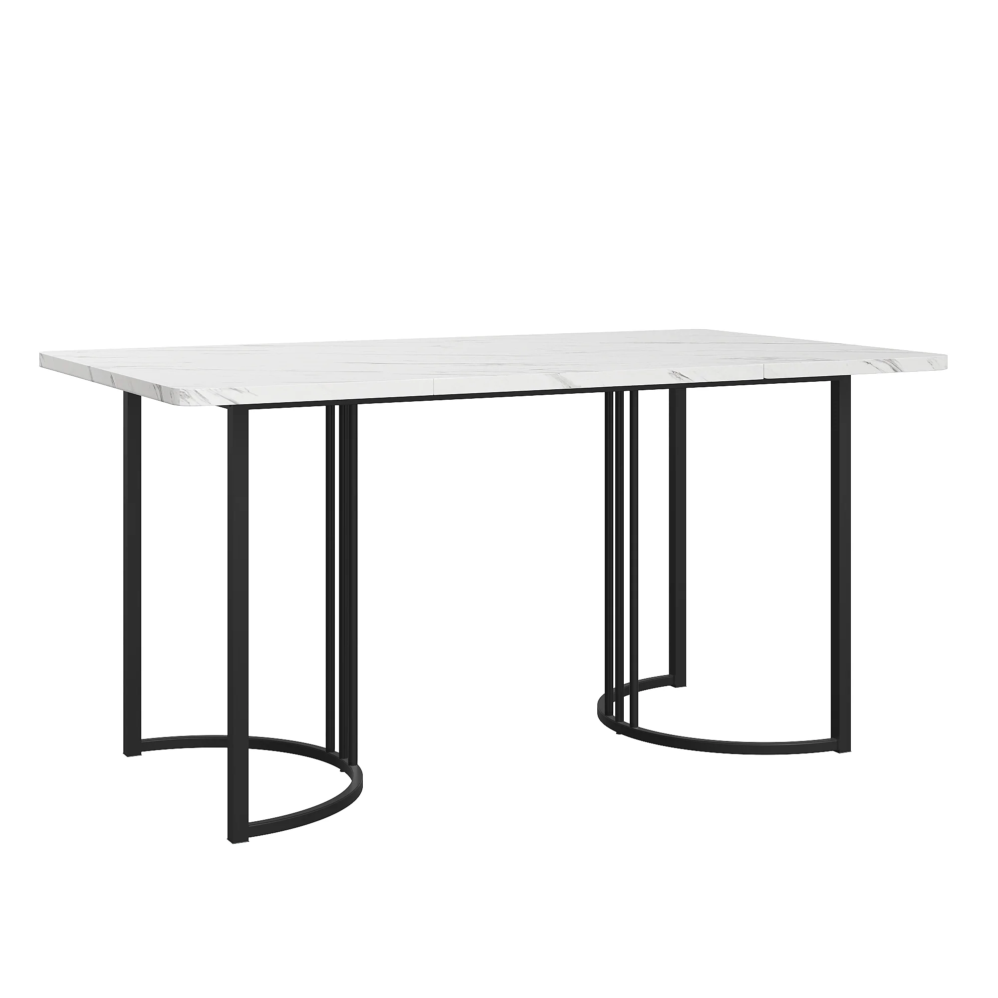 Dining Set (5-Piece) - 4 Armchairs, Designer Metal Legs - Grey Suede - Image 7
