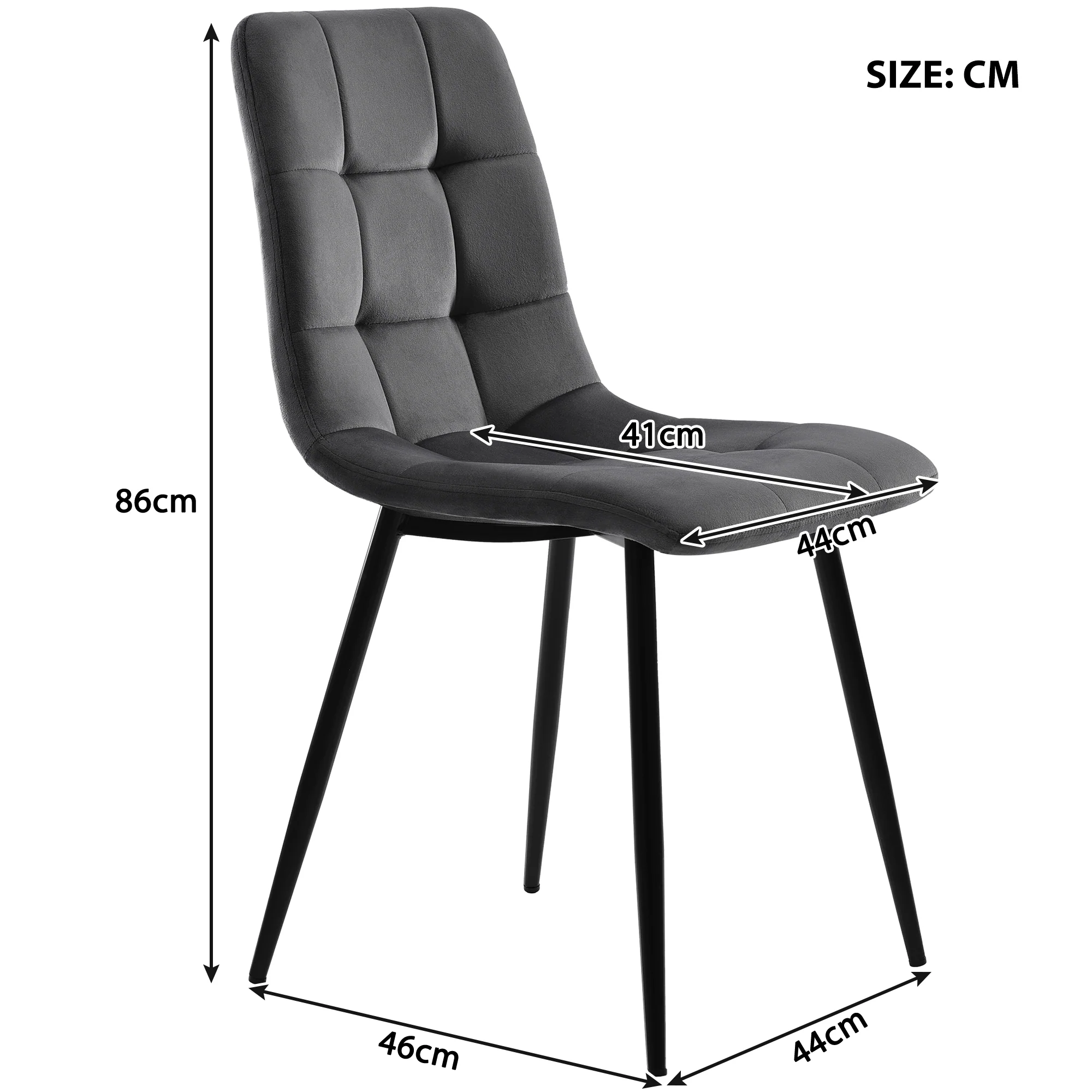 Dining Set 5-Piece Extendable Marble Effect 4 Velvet Chairs - Grey/Black - Image 6