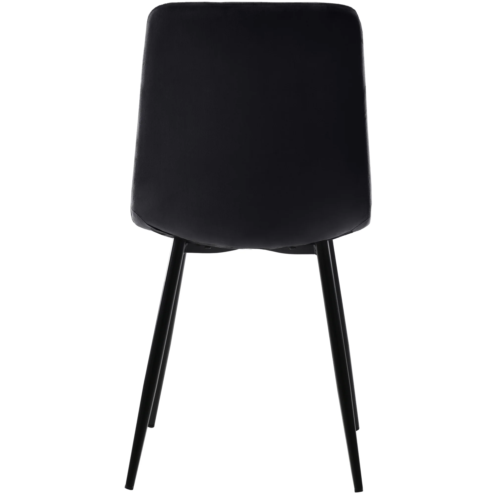 Dining Set 5-Piece, Modern 140x80cm Table Black Metal Legs & 4 Velvet Chairs, Grey/Black MDF - Image 10