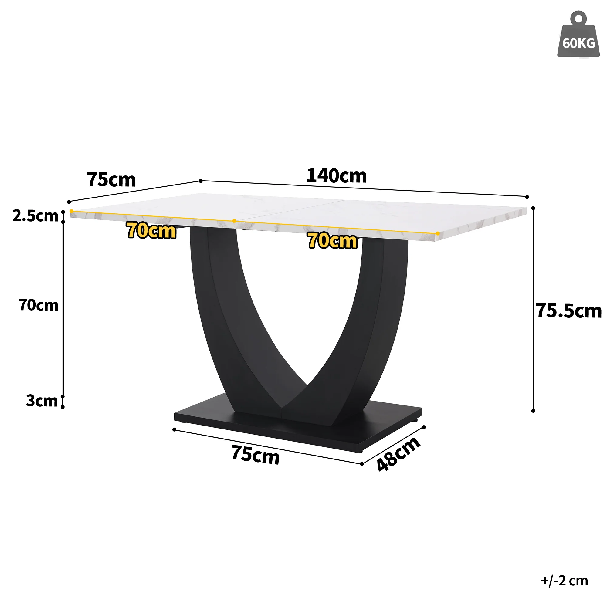 Dining Set 5-Piece Modern U-Shaped Table White Marble & 4 Grey Velvet Chairs - Image 4