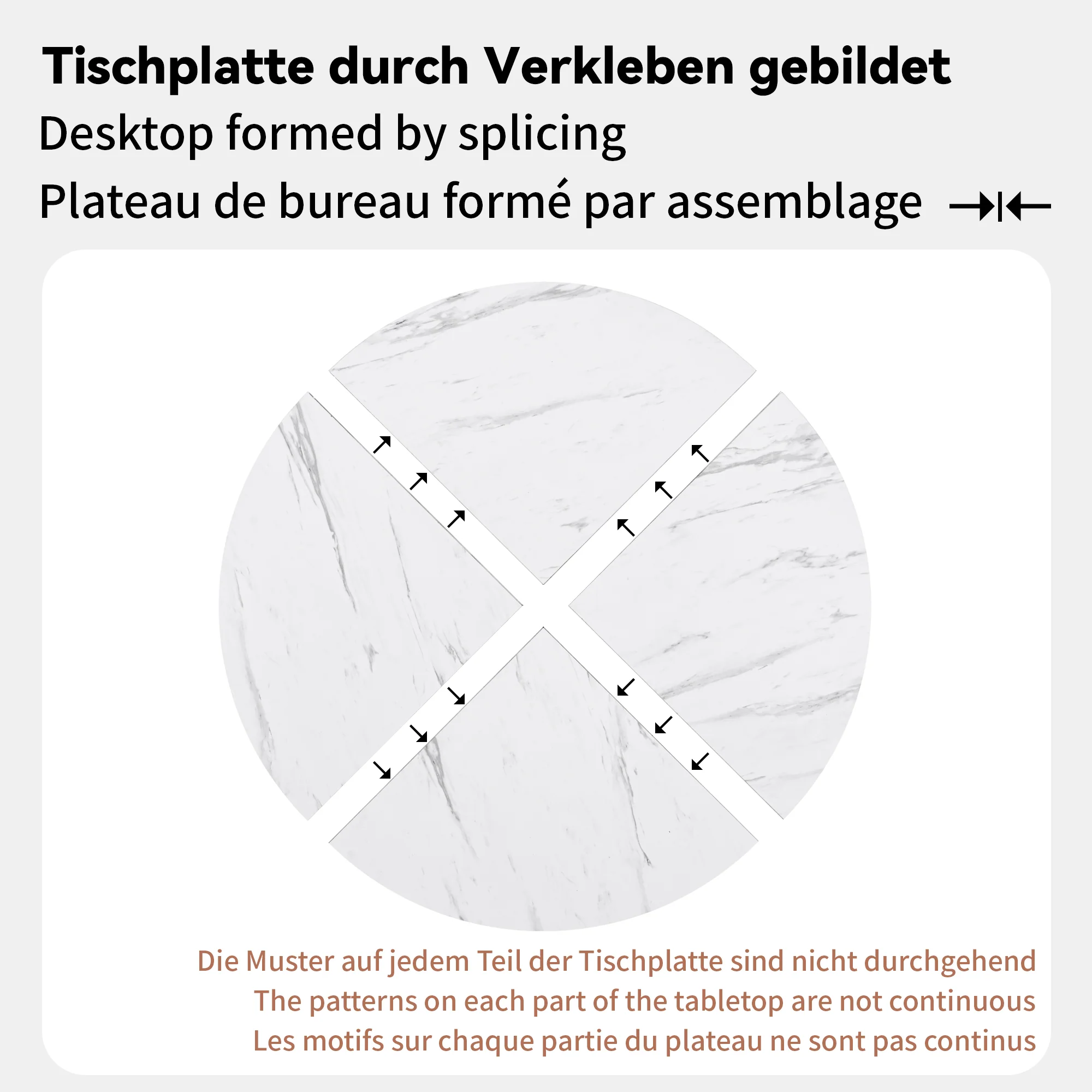 Dining Set 5-Piece Round Marble Table 4 Velvet Chairs - Grey - Image 8