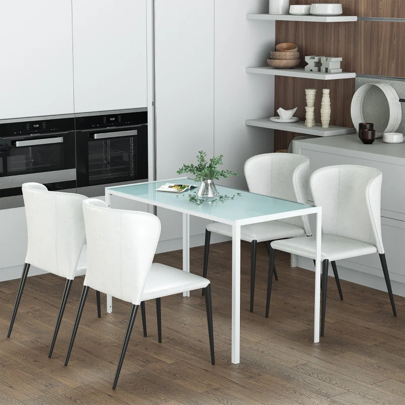Dining Table 120x60cm Modern Design - White - Image 3