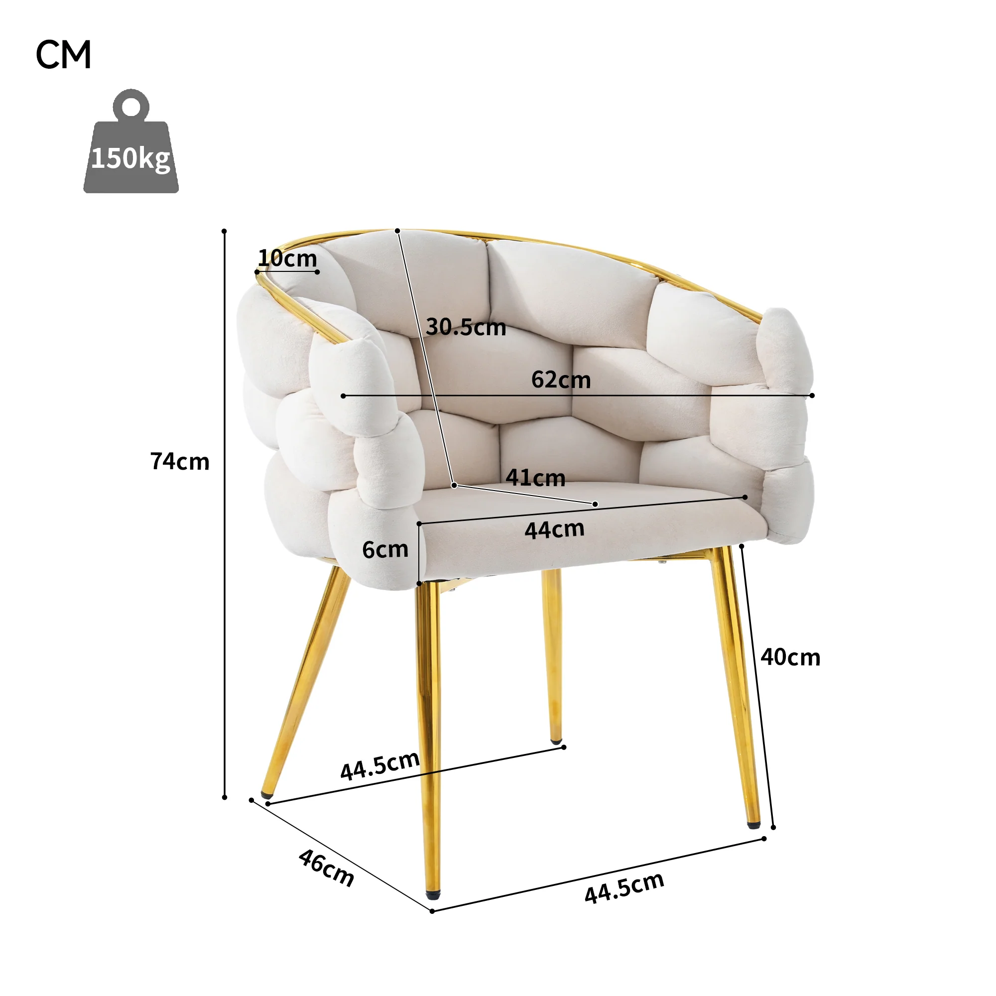 Dining Table Set 5-Piece 140x80cm - Marble Pattern Gold Legs - Image 3