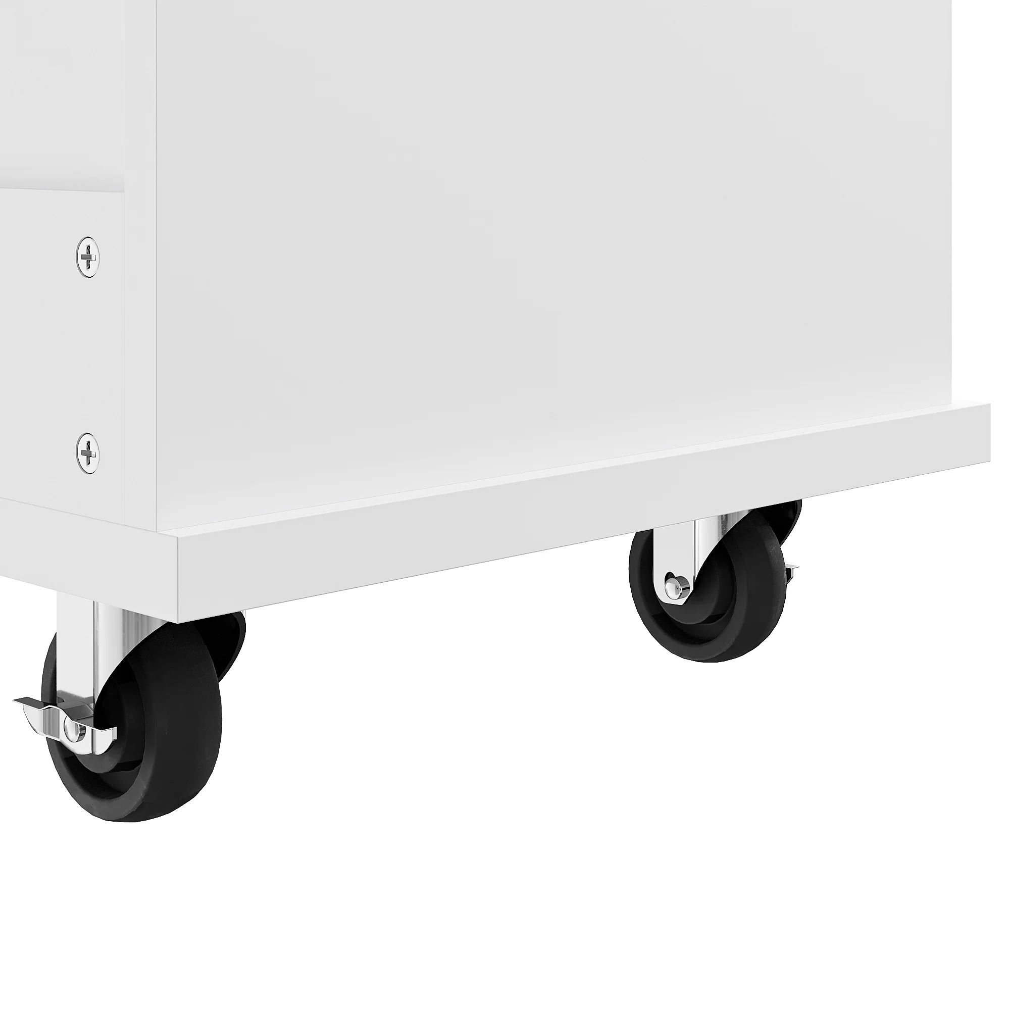 Dining Trolley, 134x46x92cm Drawer & Cabinet Storage, Mobile/Stationary Dual-Use, White - Image 8