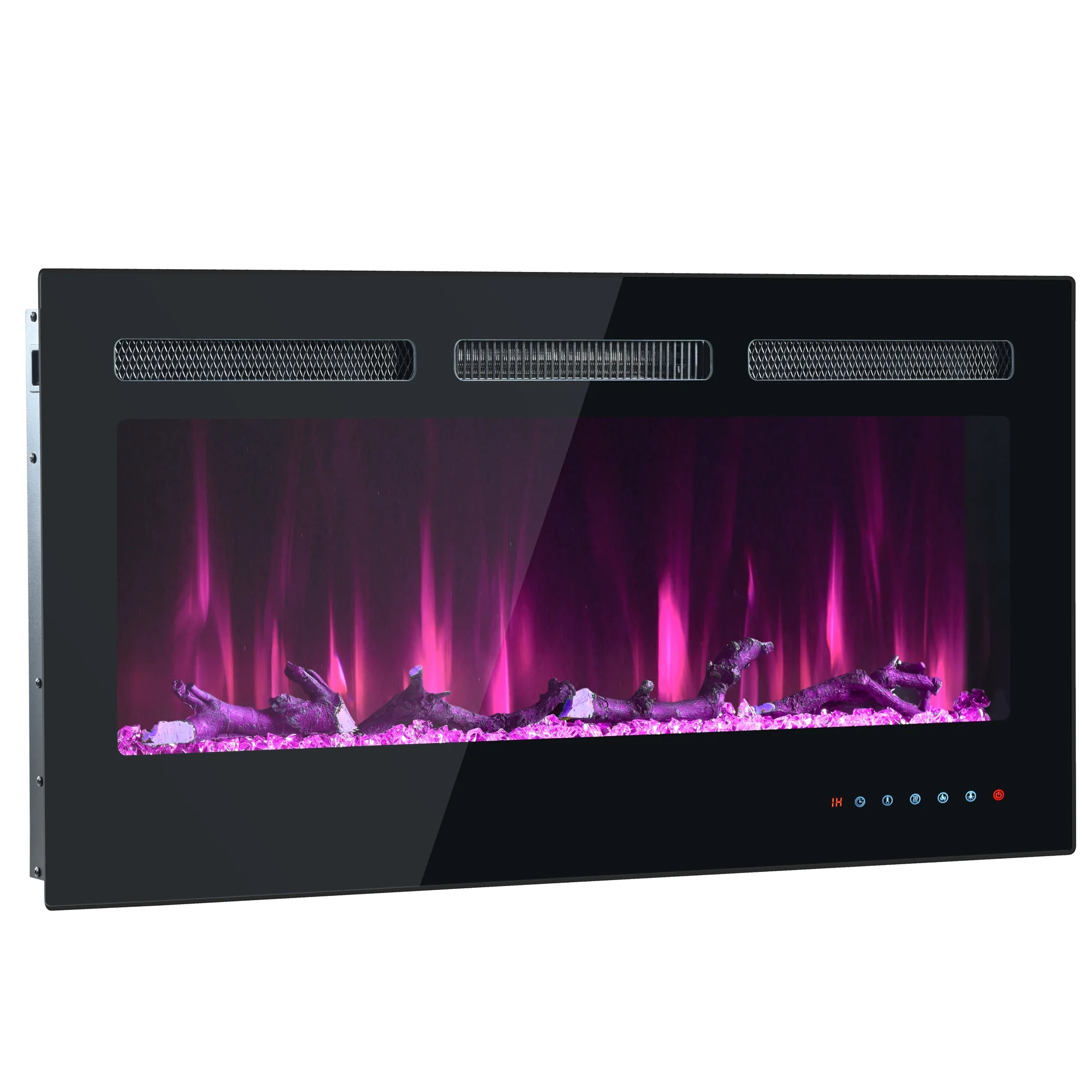 Electric Fireplace 42 Inch Wall/Built-in 12 Flame Colors Remote Control - Image 2