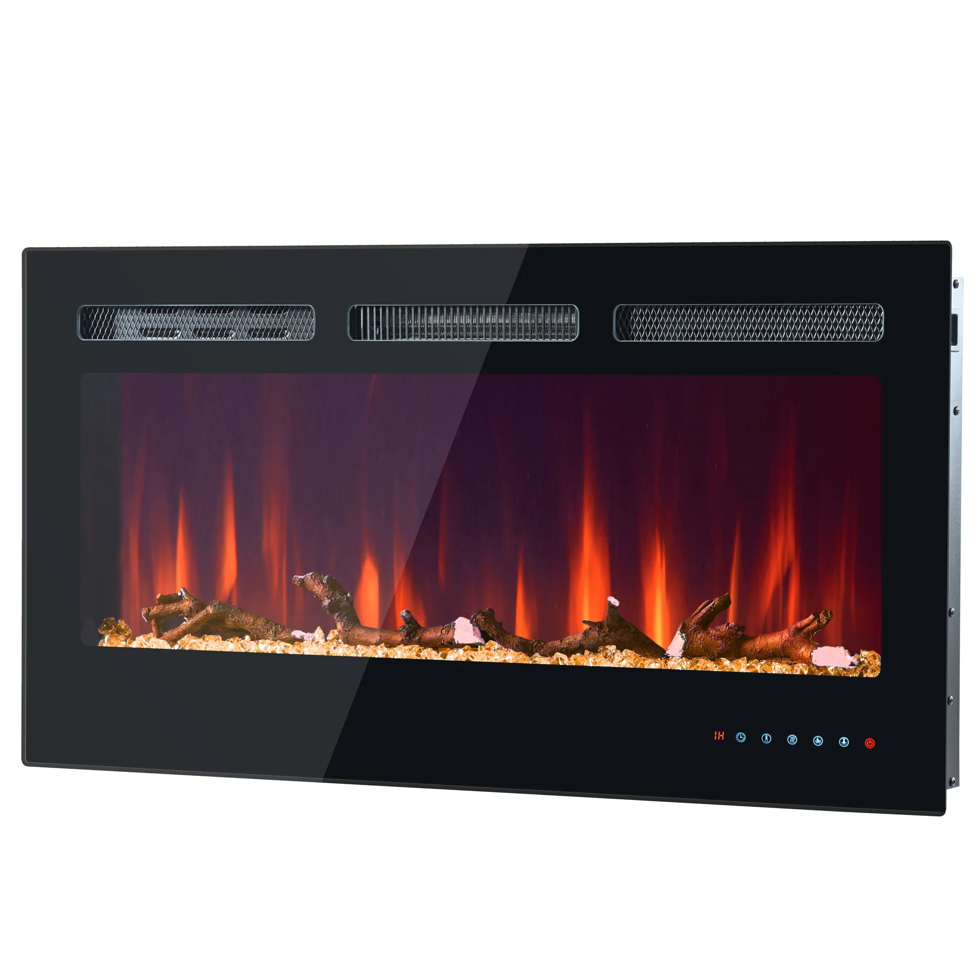 Electric Fireplace 42 Inch Wall/Built-in 12 Flame Colors Remote Control - Image 3