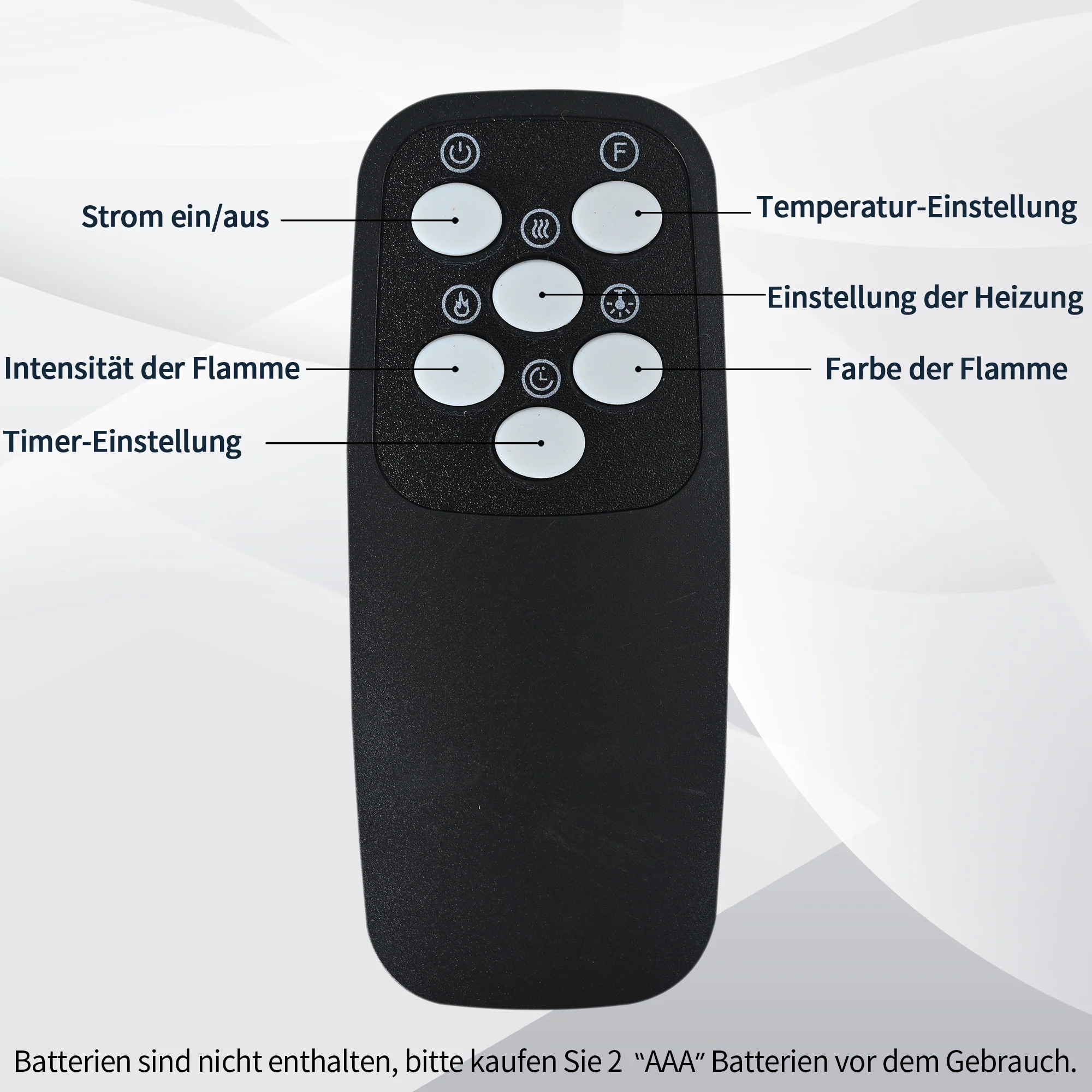 Electric Fireplace 42 Inch Wall/Built-in 12 Flame Colors Remote Control - Image 8