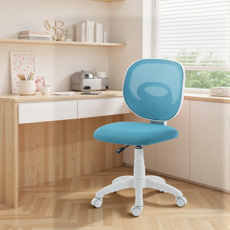 Ergonomic Office Chair C-Back Support Height Adjustable - Blue - Image 7
