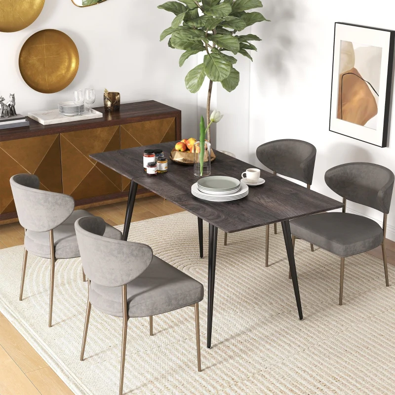 Extendable Dining Table 6-8 Seater Solid Steel Legs - Image 7