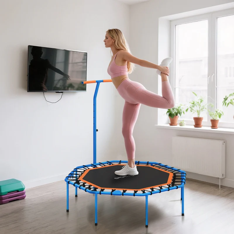 Fitness Trampoline Adjustable Handlebar - Blue