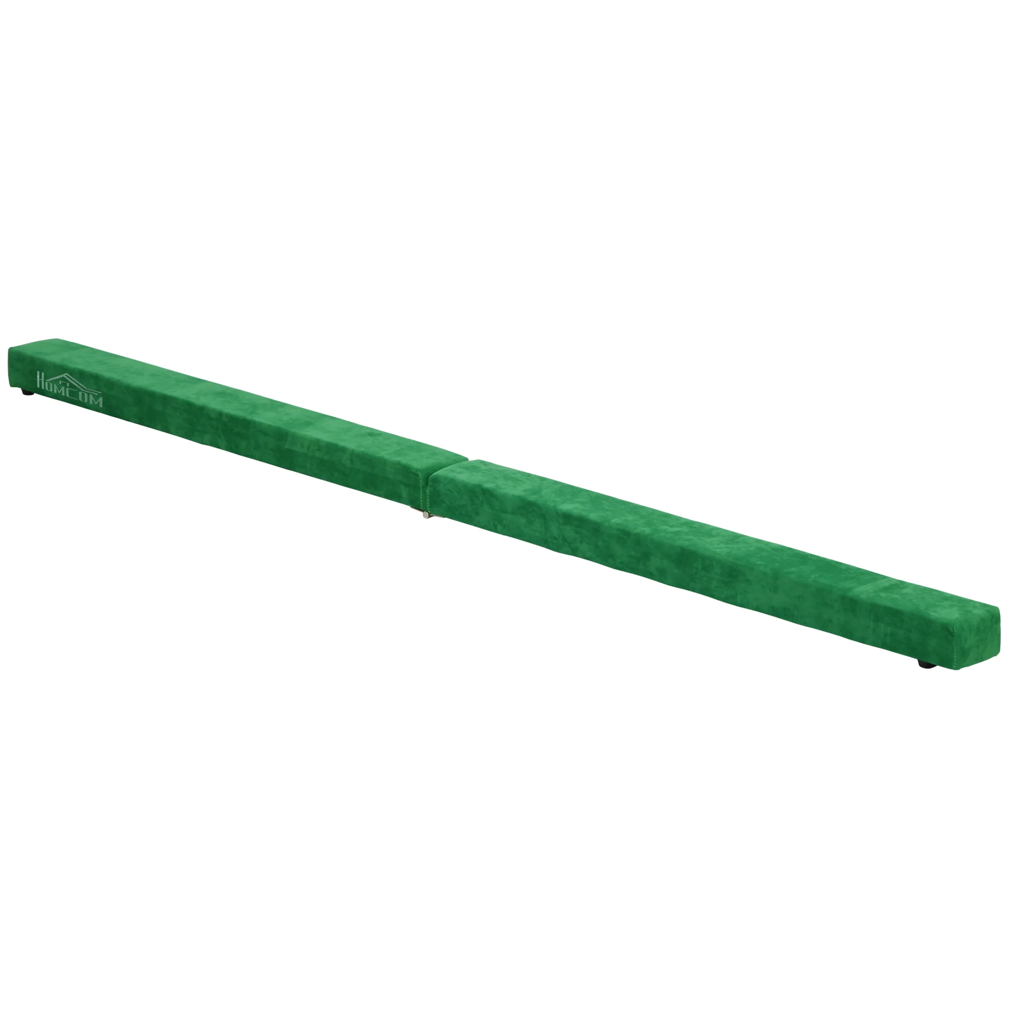 Foldable Balance Beam Non-Slip Suede Cover Sturdy Wood - Green - Image 2