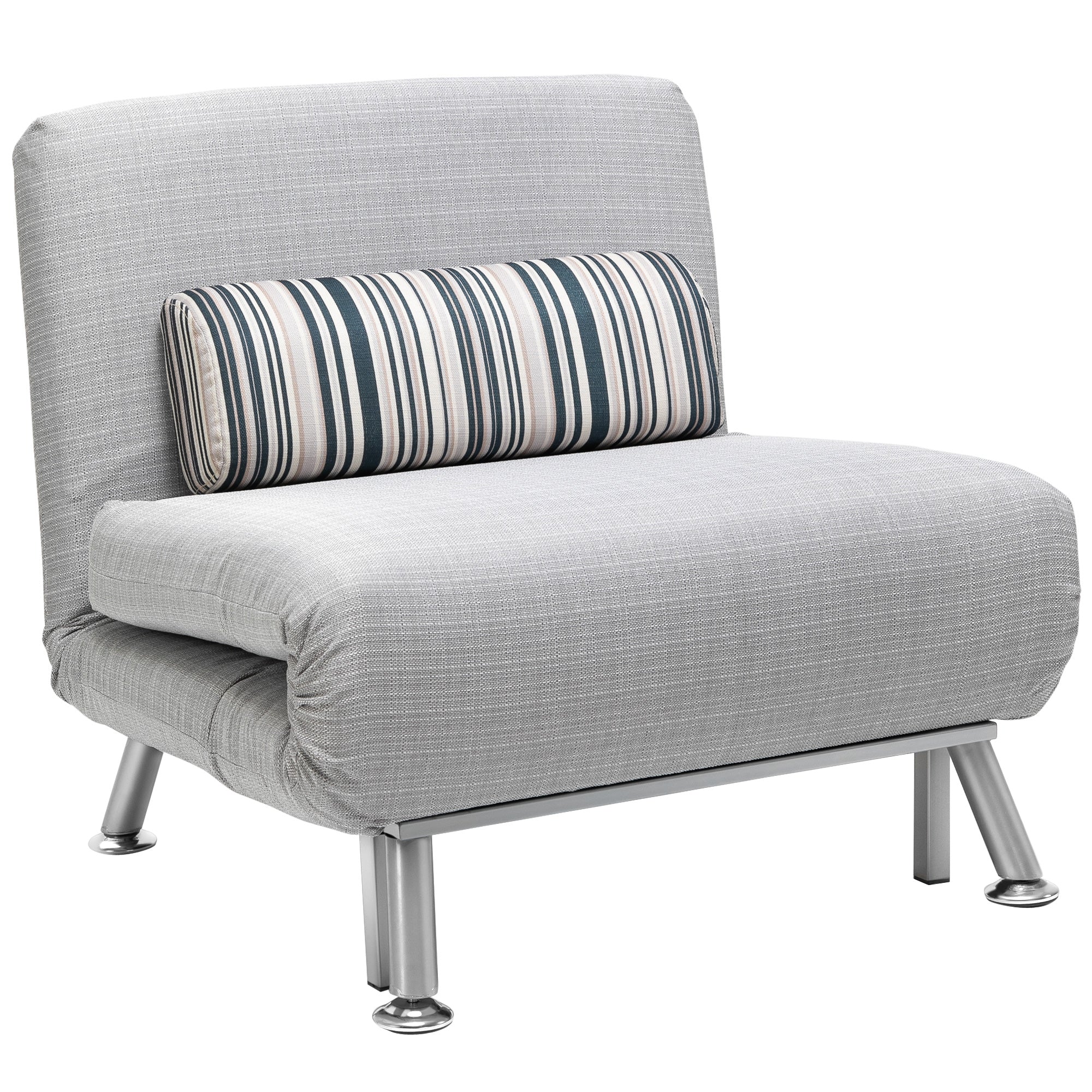 Folding Bed Sleeper Chair Guest Bed Sofa, Folding Mattress Metal, Grey 75x70x75cm