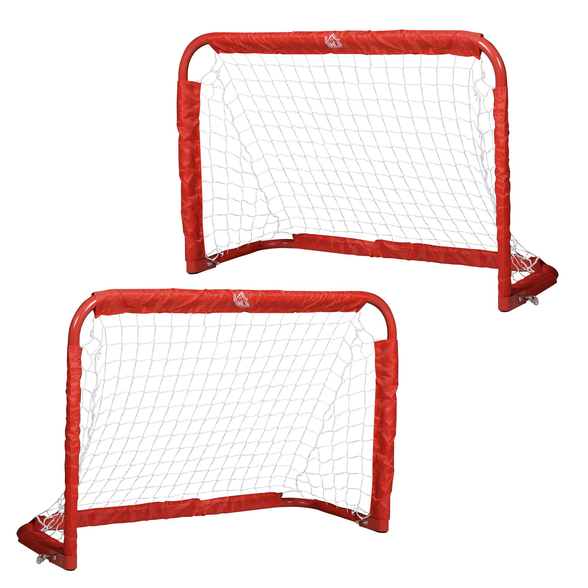 Football Goals 2 Mini Foldable Steel and Tetrolon Red